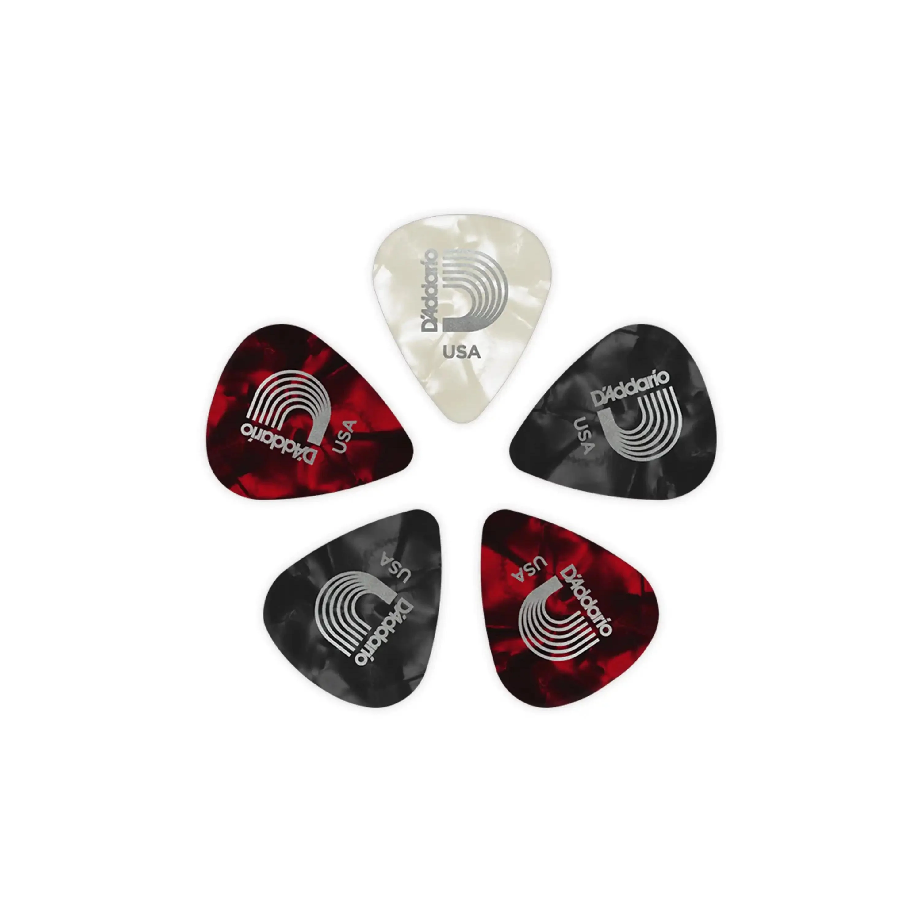 D'Addario Heavy Pearl Celluloid Assorted Picks - 25 Pack