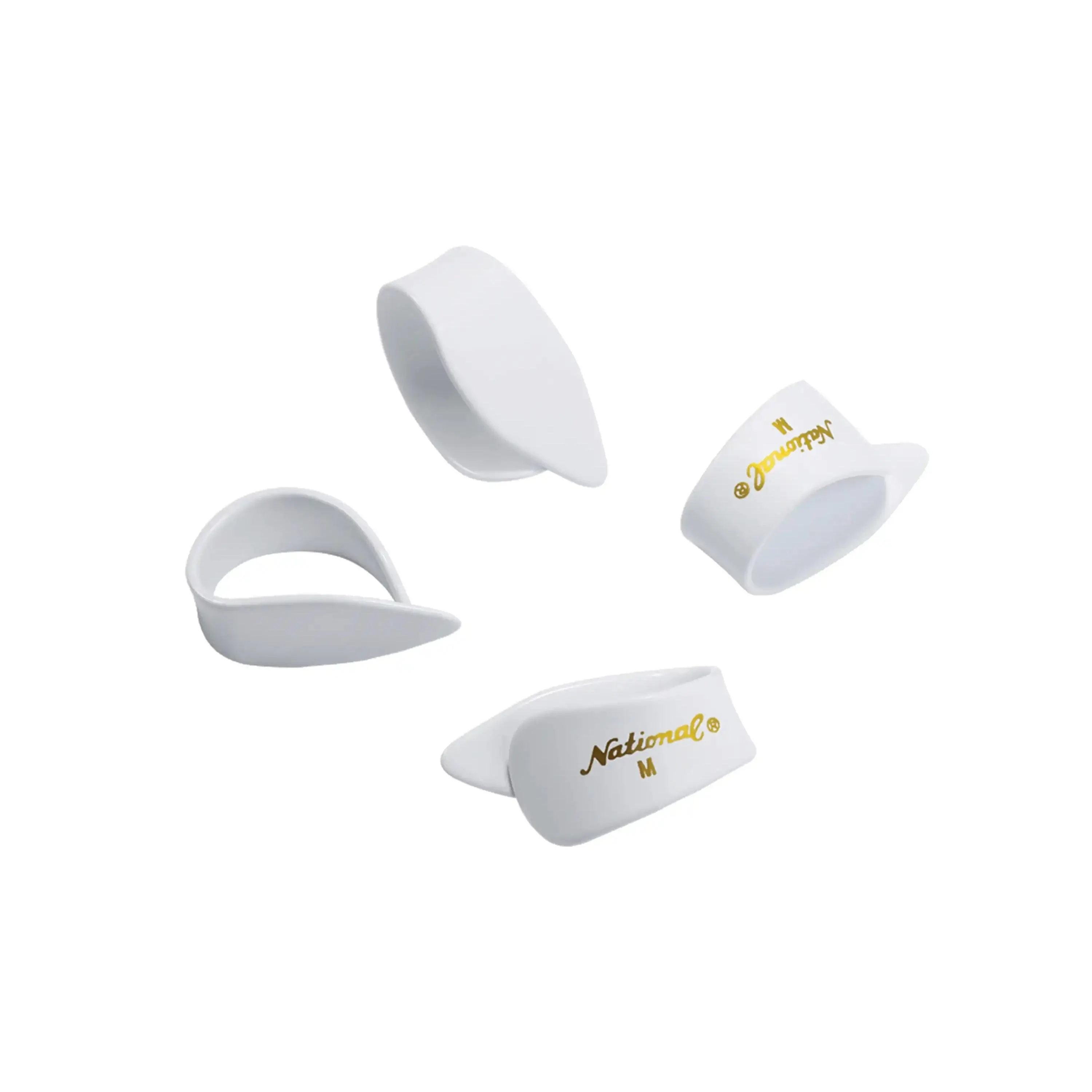 D'Addario Medium National White Celluloid Thumb Picks - 4 Pack - Image 2