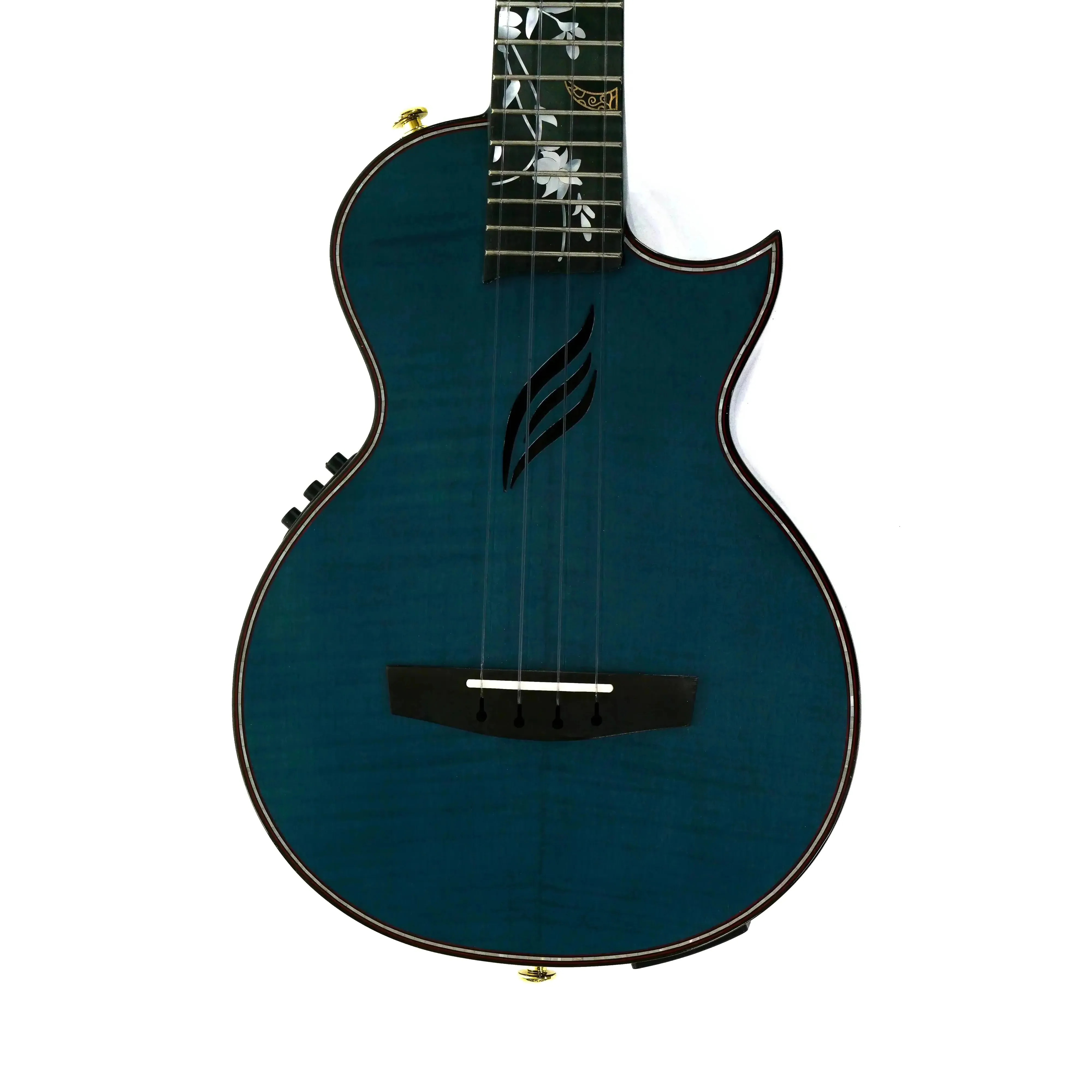 Enya EUT-E6/BU-EQ Blue Solid Maple Acoustic Electric Tenor Ukulele - AcousticPlus Pickup