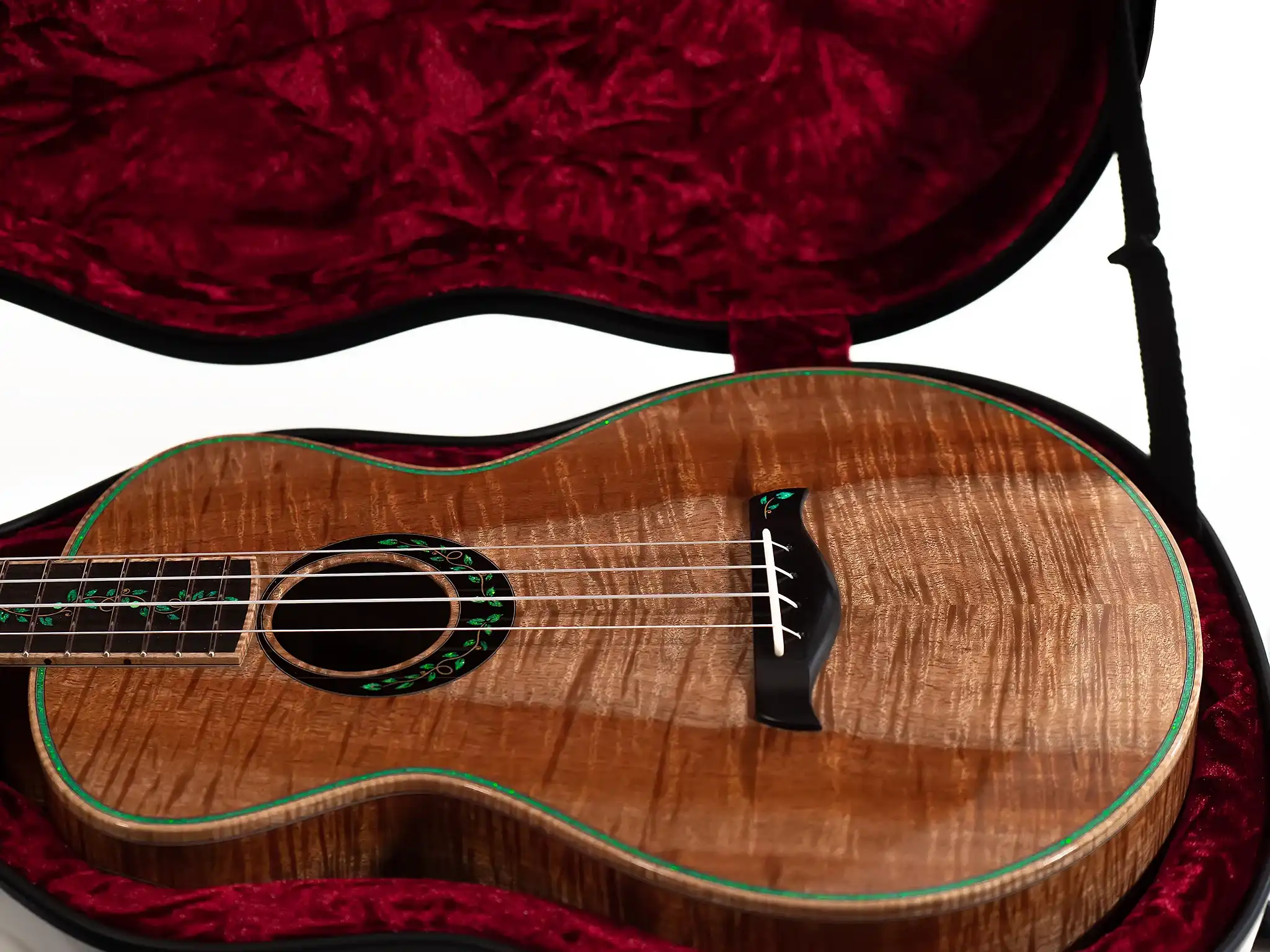 Eric Devine Custom Mastergrade White Koa Tenitone Ukulele "Eagle" - Image 11