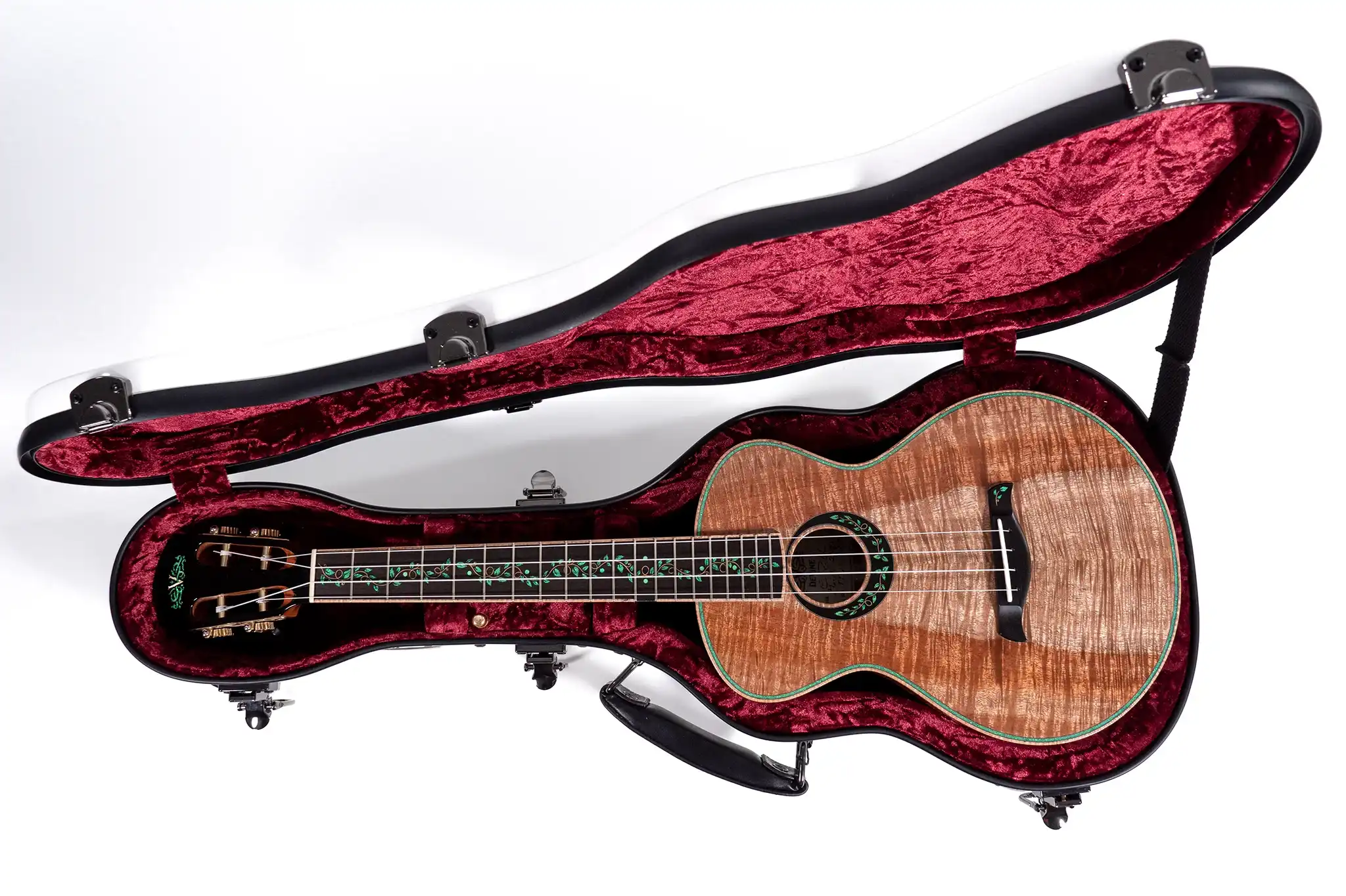 Eric Devine Custom Mastergrade White Koa Tenitone Ukulele "Eagle" - Image 12