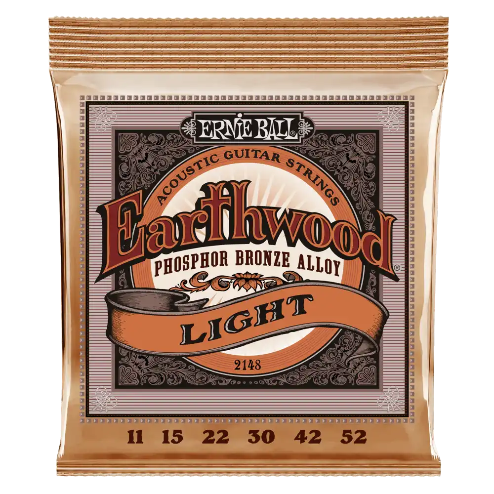 Ernie Ball Earthwood Light Phosphor Bronze Acoustic Guitar Strings - 11-52 GAUGE