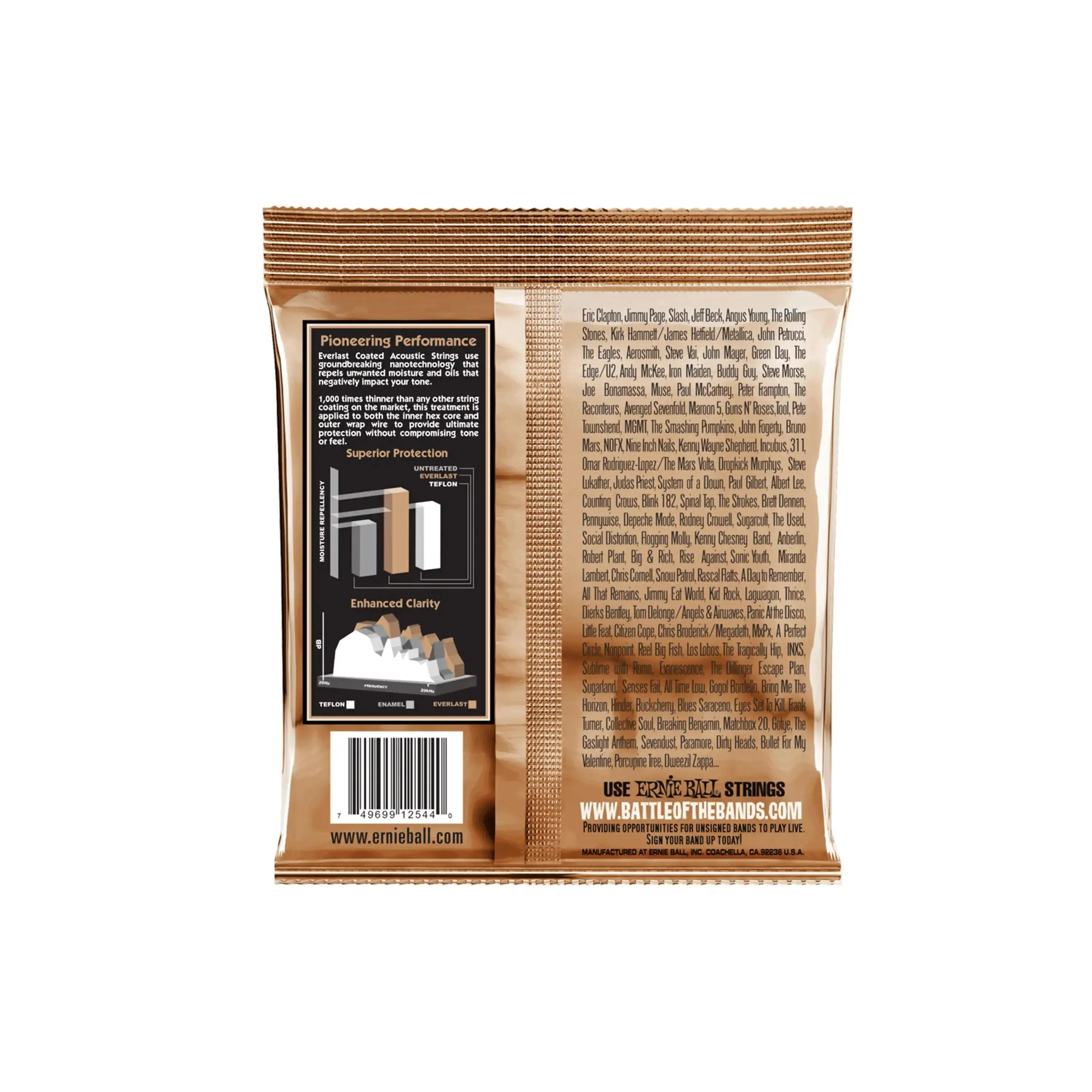 Ernie Ball Everlast Medium Coated Phosphor Bronze Acoustic Guitar Strings - 13-56 GAUGE - Image 2