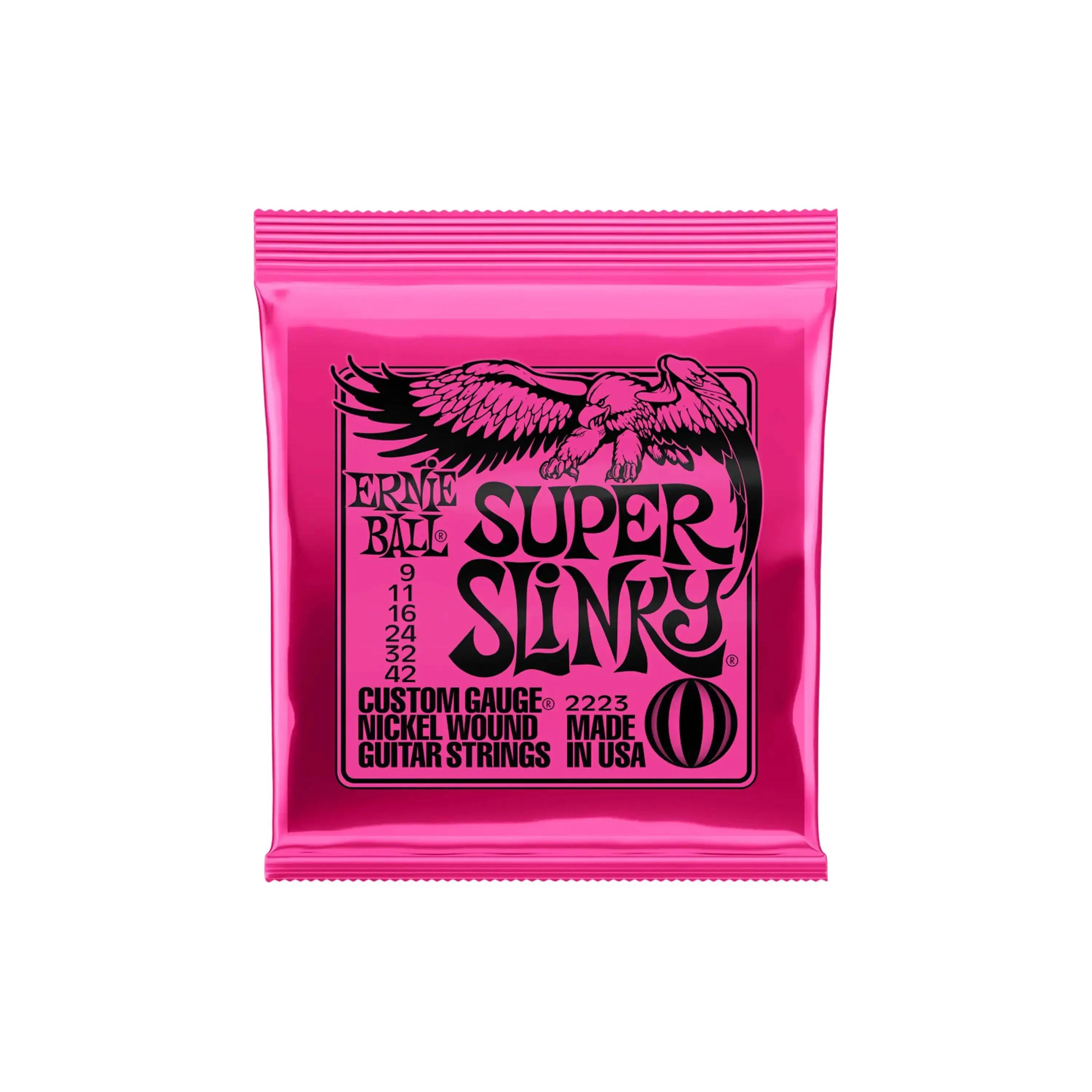 Ernie Ball Super Slinky Nickel Electric Guitar Strings - 9-42 Gauge