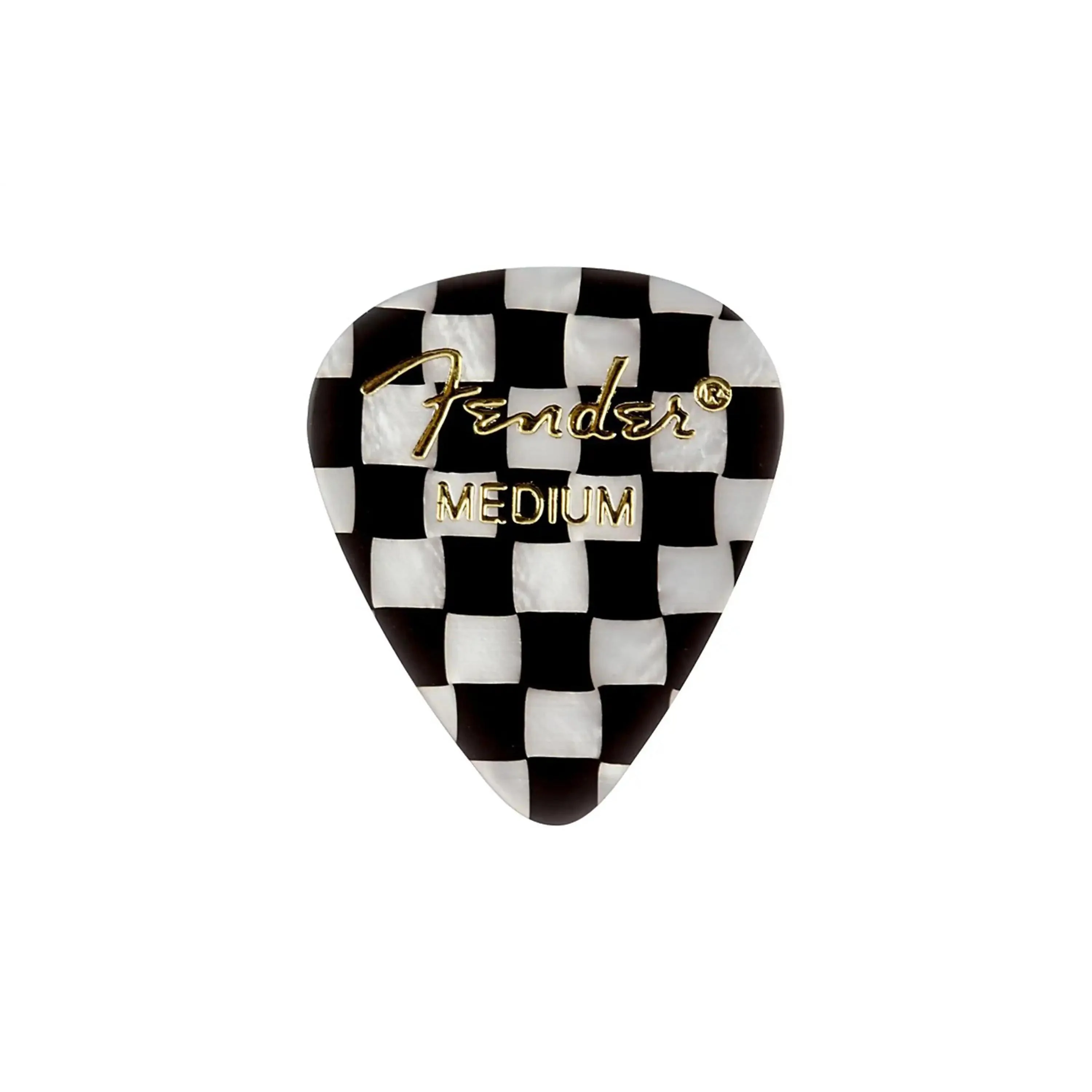 Fender Medium Checkerboard Celluloid Guitar Picks - 12 Pack