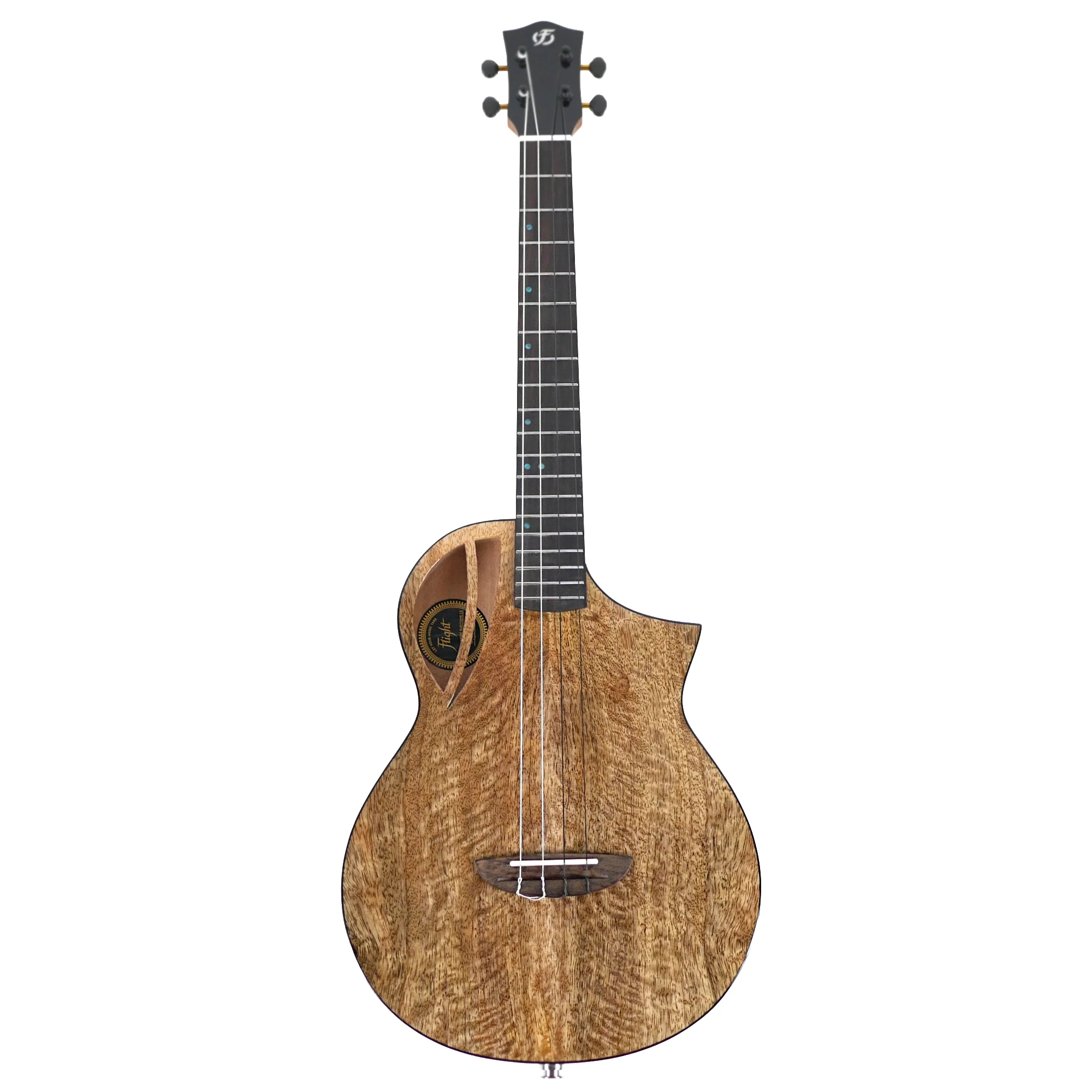 Flight AVIATOR-CE Solid Mango Top Baritone Ukulele w/ Pickup - Image 4