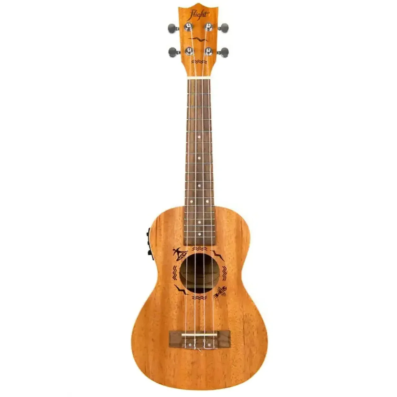 Flight DUC523 CEQ Designer Series Mahogany Concert Ukulele w/ EQ - Image 3