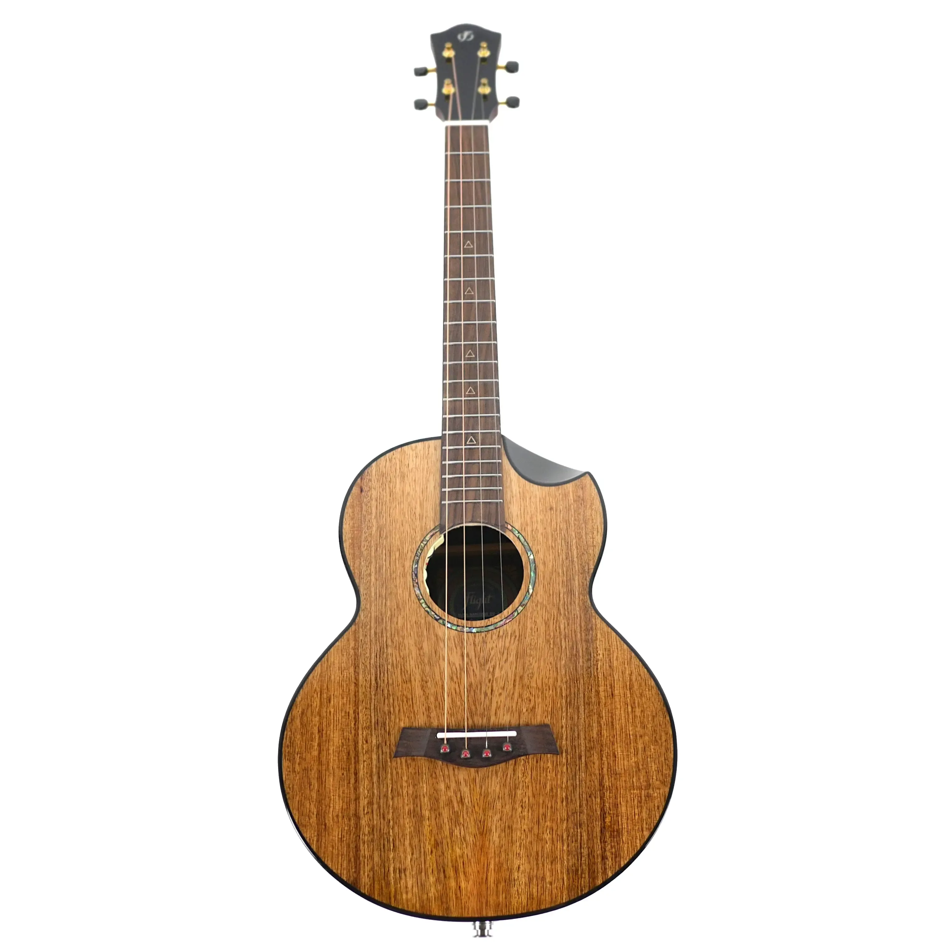 Flight Maia EQ-A Solid Mango Top Baritone Ukulele w/ Pickup - Image 4