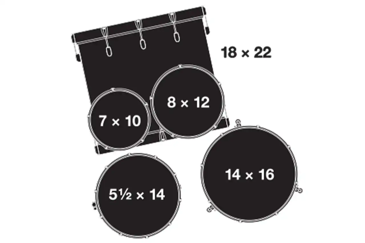 Gretsch RN2-E825-SABB Renown 5-Piece Drum Kit - Satin Antique Blue Burst - Image 2