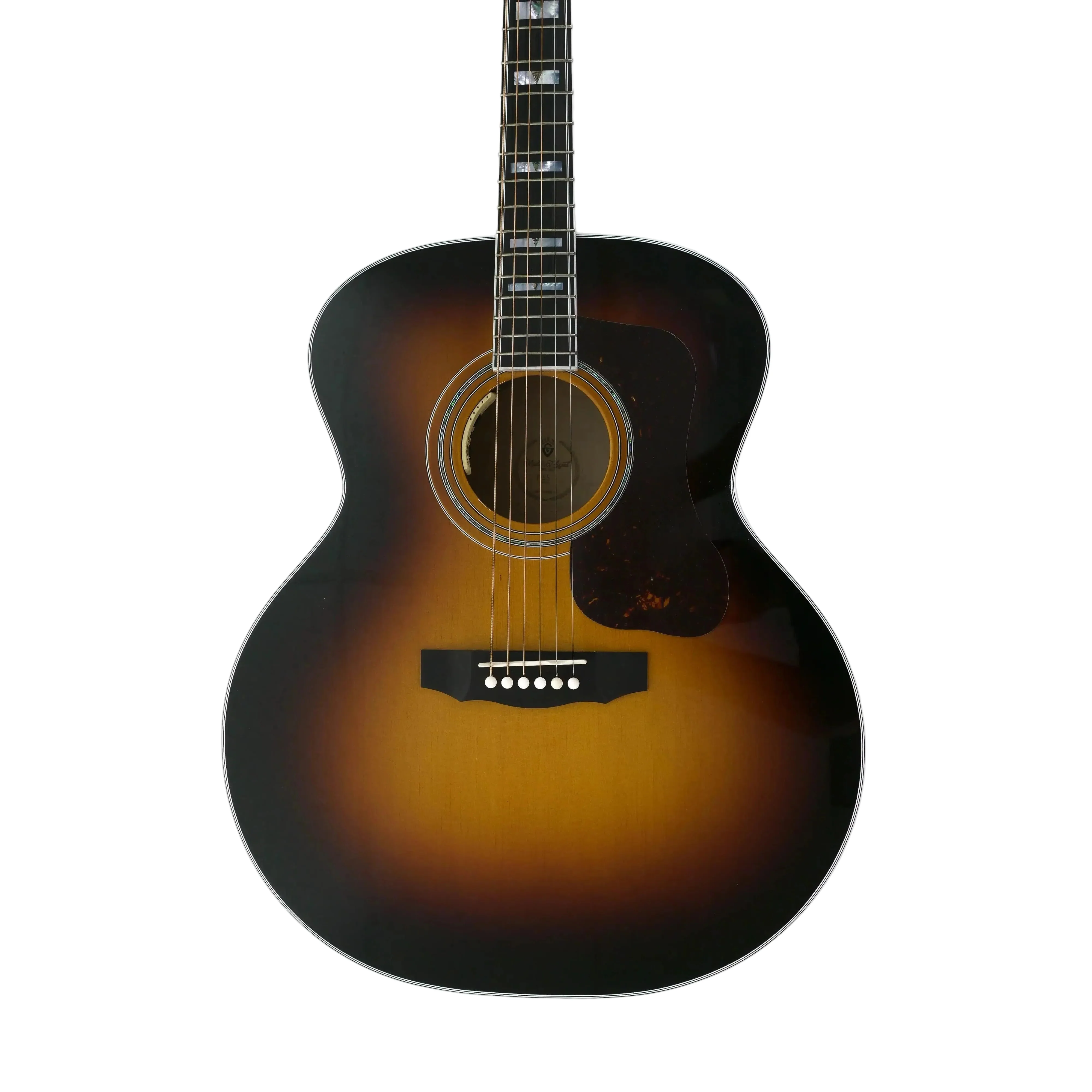 Guild F-55E Antique Burst Acoustic-Electric — USA-Made Closeout Bundle w/ Case & LR Baggs