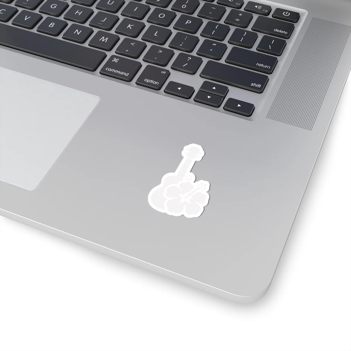 Hawaiian Ukulele Hibiscus Sticker - White Kiss-Cut Decal - Image 8