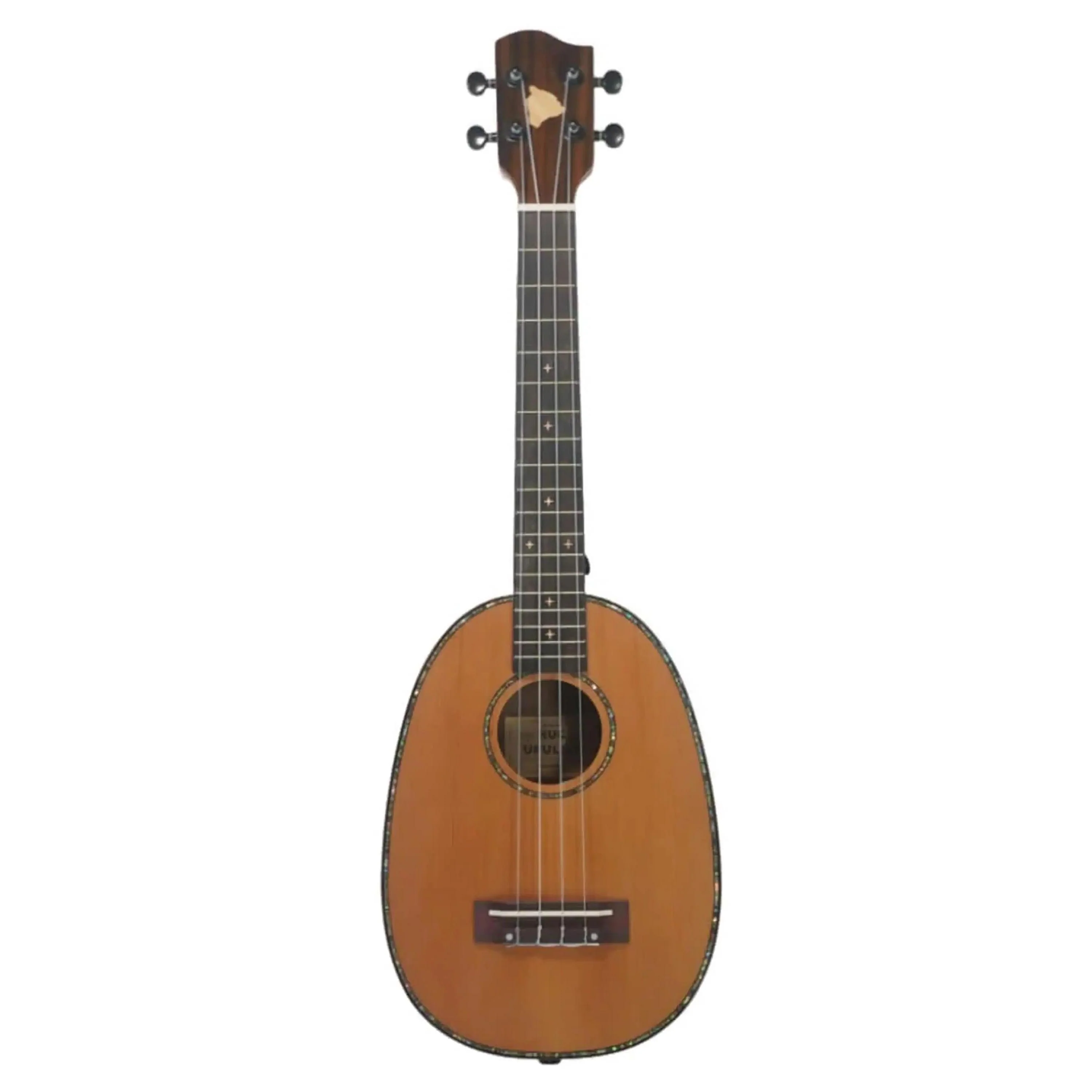 HUG SCR-PTG Cedar Top Pineapple Concert Ukulele - Image 2