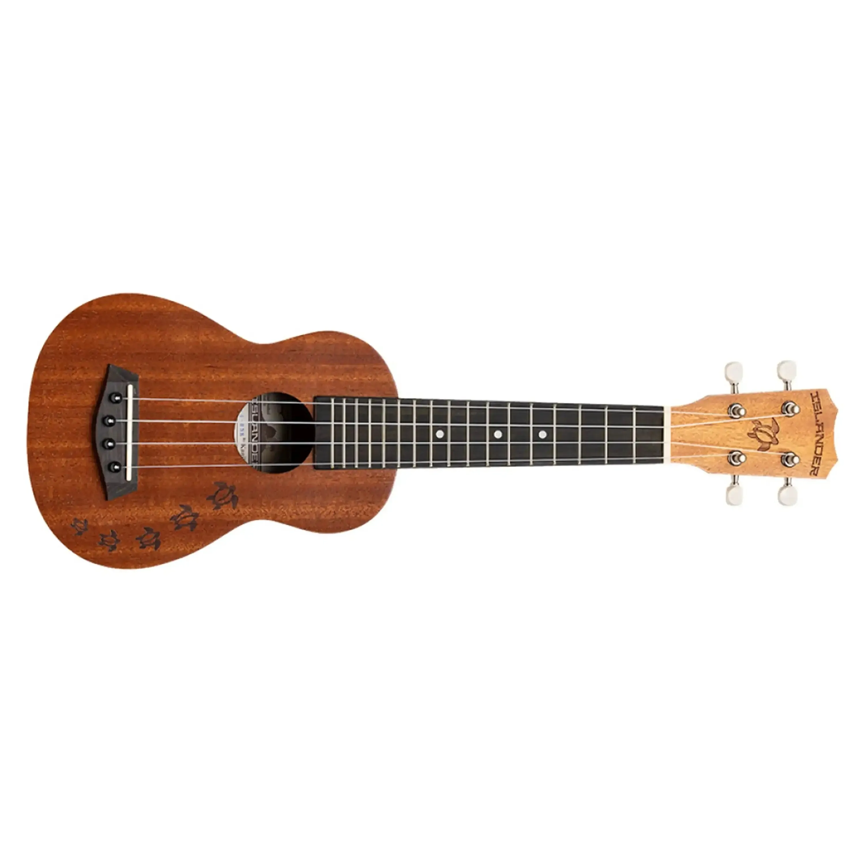 Islander MS-4-HNS Mahogany Soprano Ukulele w/ Honu Turtle - Image 3