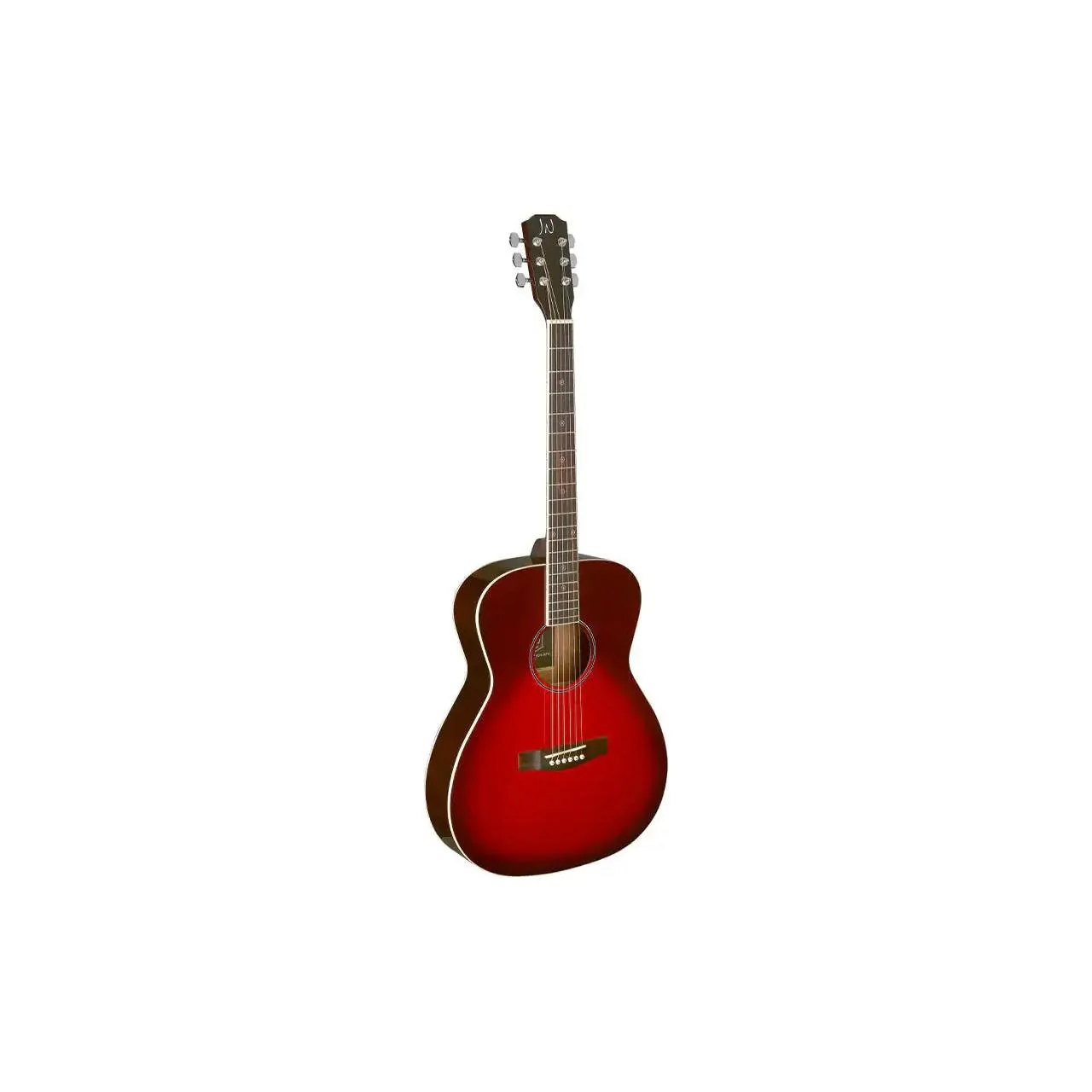 J.N Guitars BES-A TRB Solid Spruce Top Redburst Acoustic Guitar - Image 2