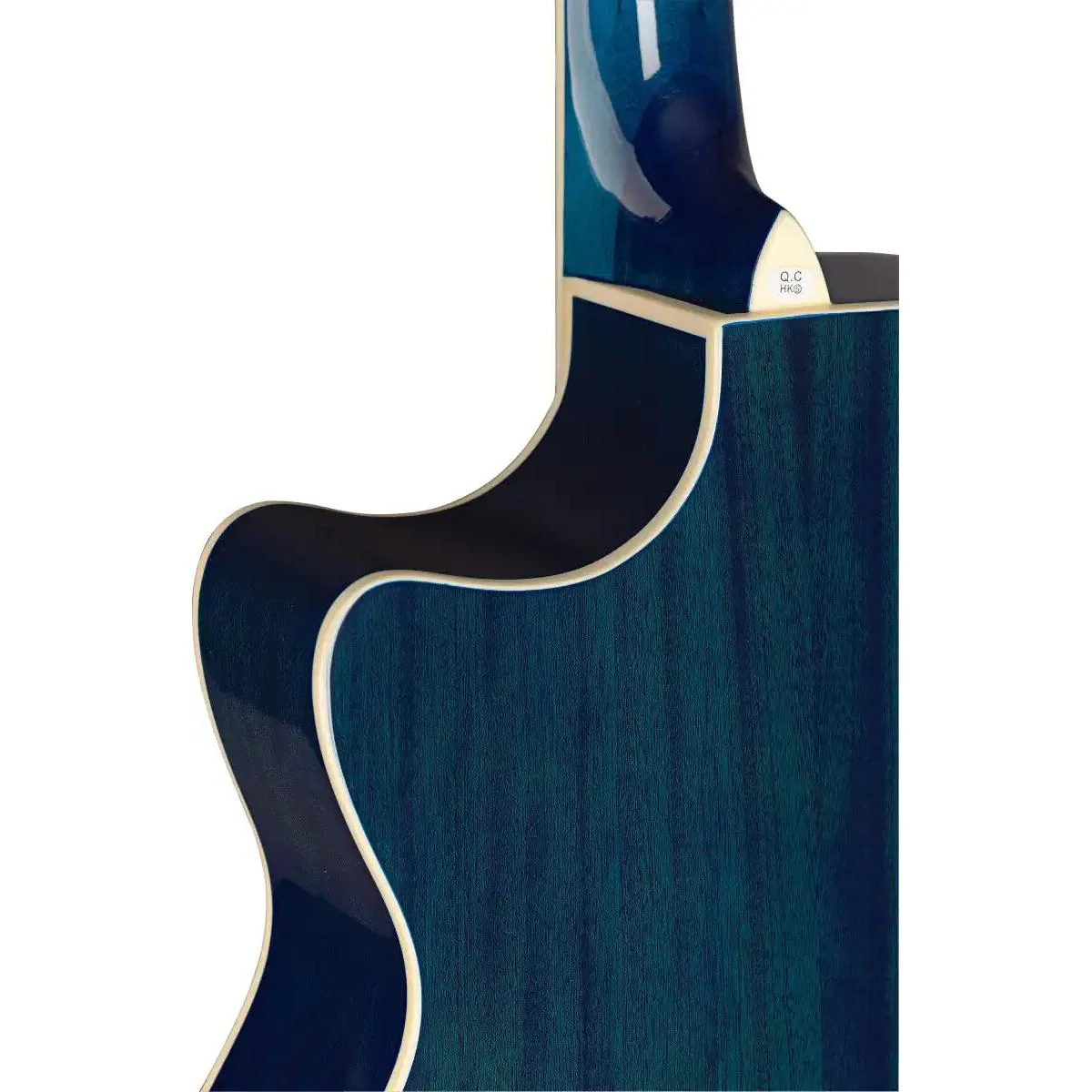 J.N Guitars BES-ACE-TBB Solid Spruce Top Blueburst Acoustic Electric Guitar - Image 3