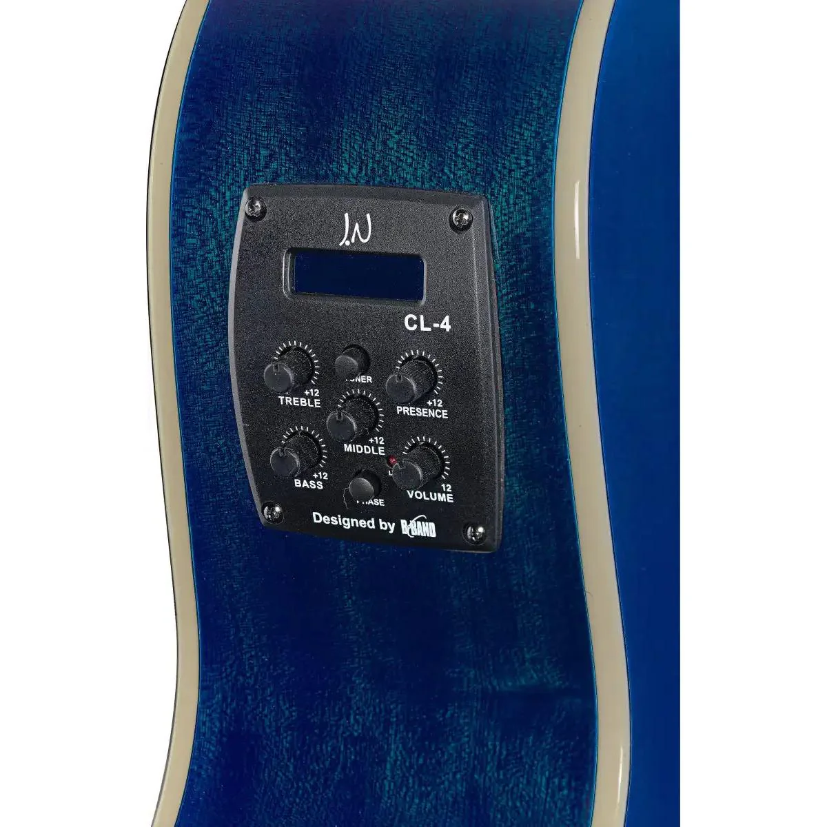 J.N Guitars BES-ACE-TBB Solid Spruce Top Blueburst Acoustic Electric Guitar - Image 4