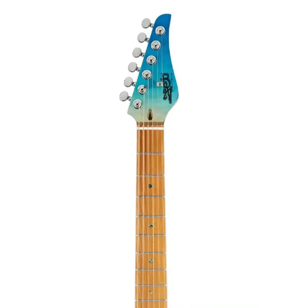 Jet JS-1000 QTBL Quilted Transparent Blue Solid Body Stratocaster Electric Guitar - Image 4