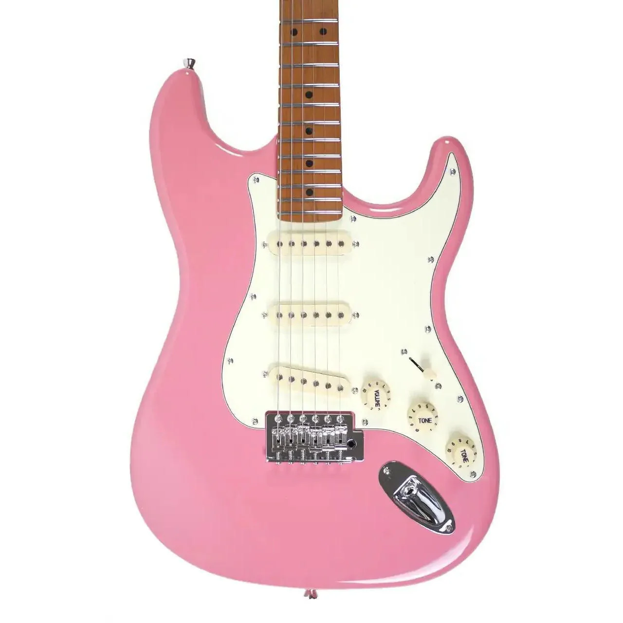 Jet JS-300 BGD Burgundy Pink Solid Body Stratocaster Electric Guitar