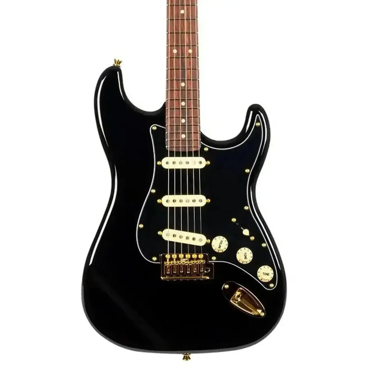 Jet JS-380 BK G Black Solid Body Stratocaster Electric Guitar