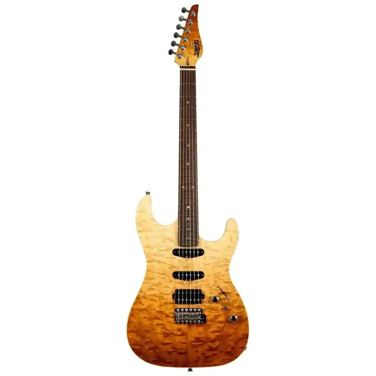 Jet JS-45 FIREBURST Solid Body Stratocaster Electric Guitar - Image 3