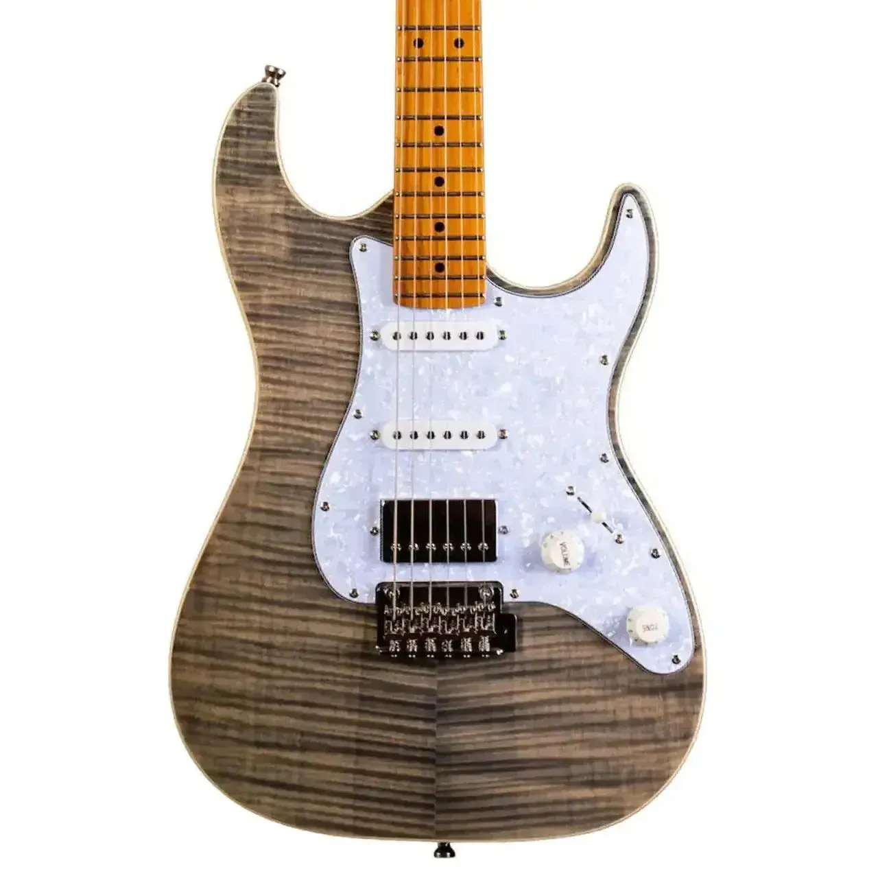Jet JS-450 TBK Transparent Black Solid Body Stratocaster Electric Guitar