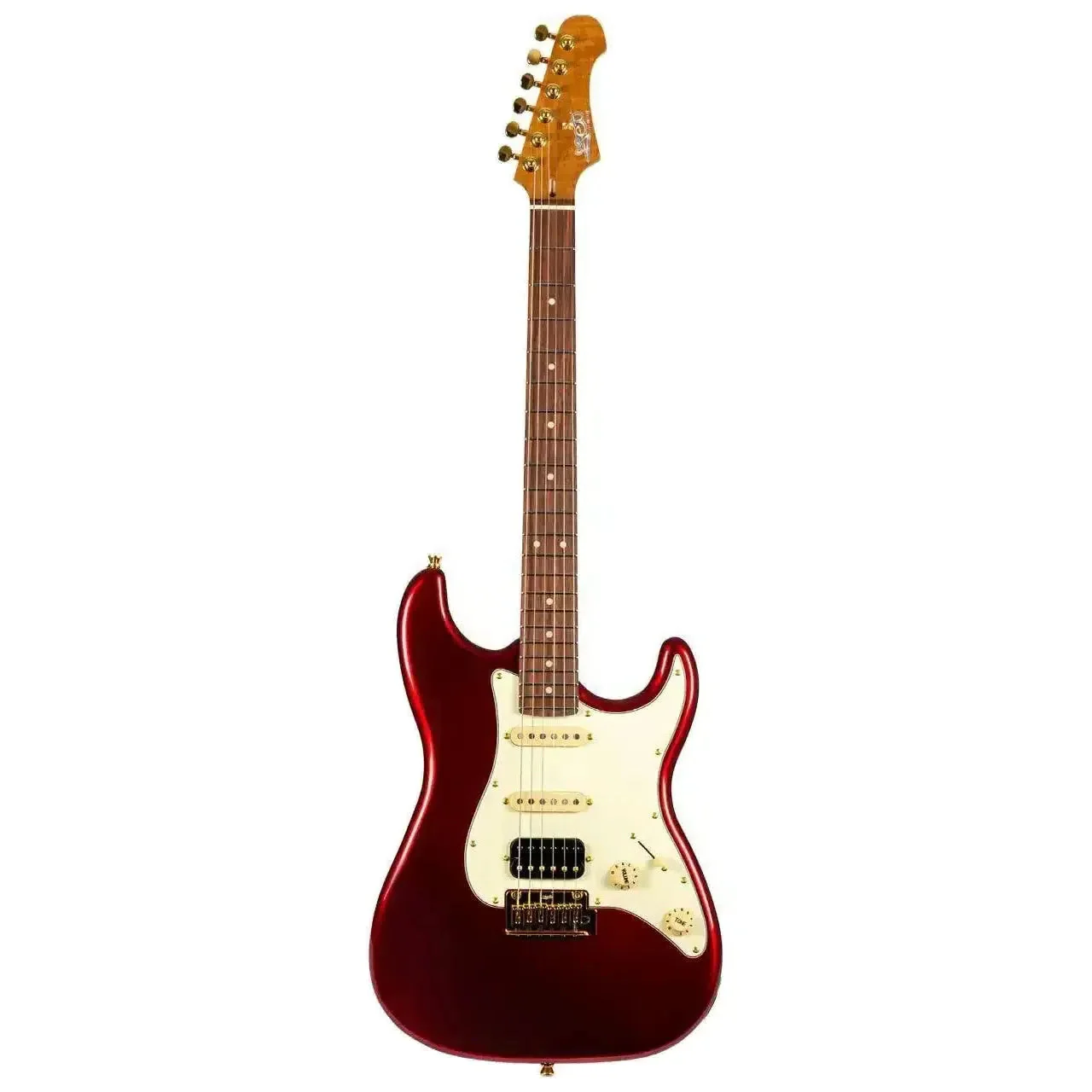 Jet JS-480 WR G Wine Red Solid Body Stratocaster Electric Guitar - Image 3