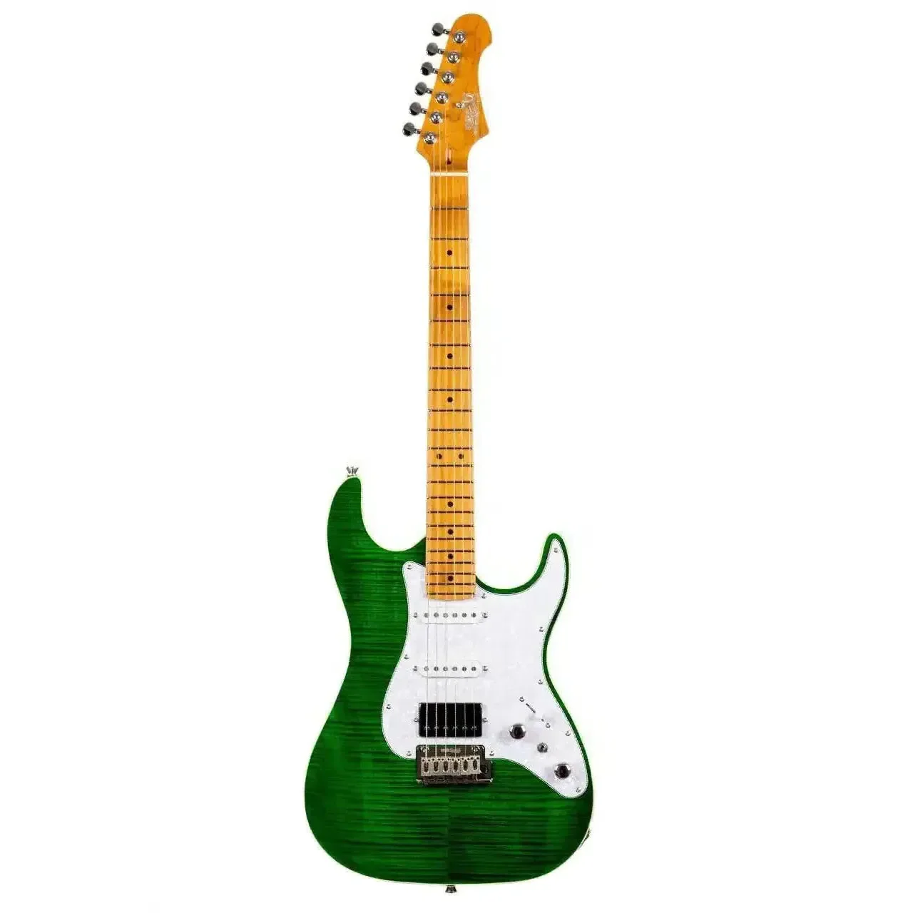 Jet JS-600 TGR Transparent Green Solid Body Stratocaster Electric Guitar - Image 3