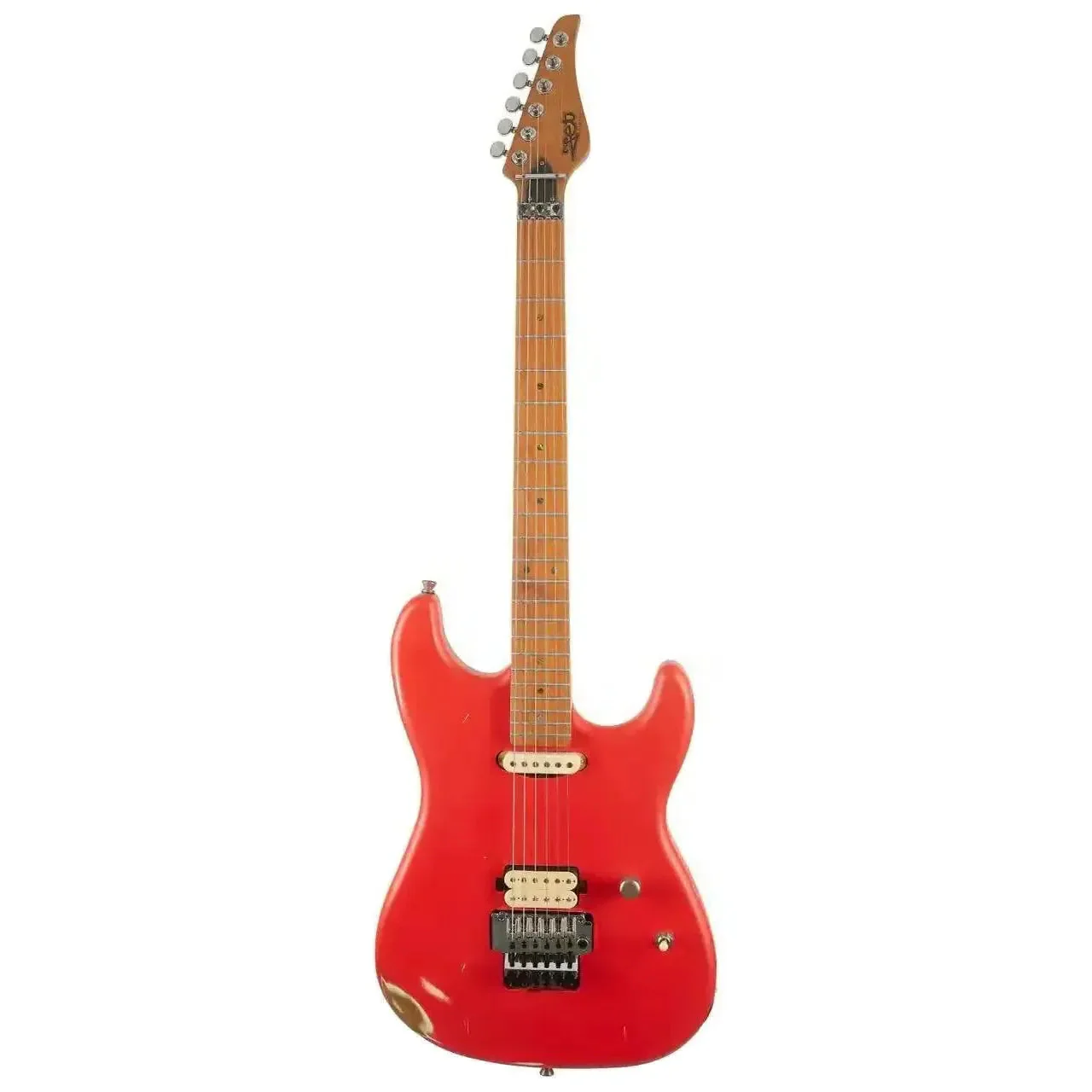 Jet JS-850 RELIC FR Red Distressed Solid Body Stratocaster Electric Guitar - Image 3