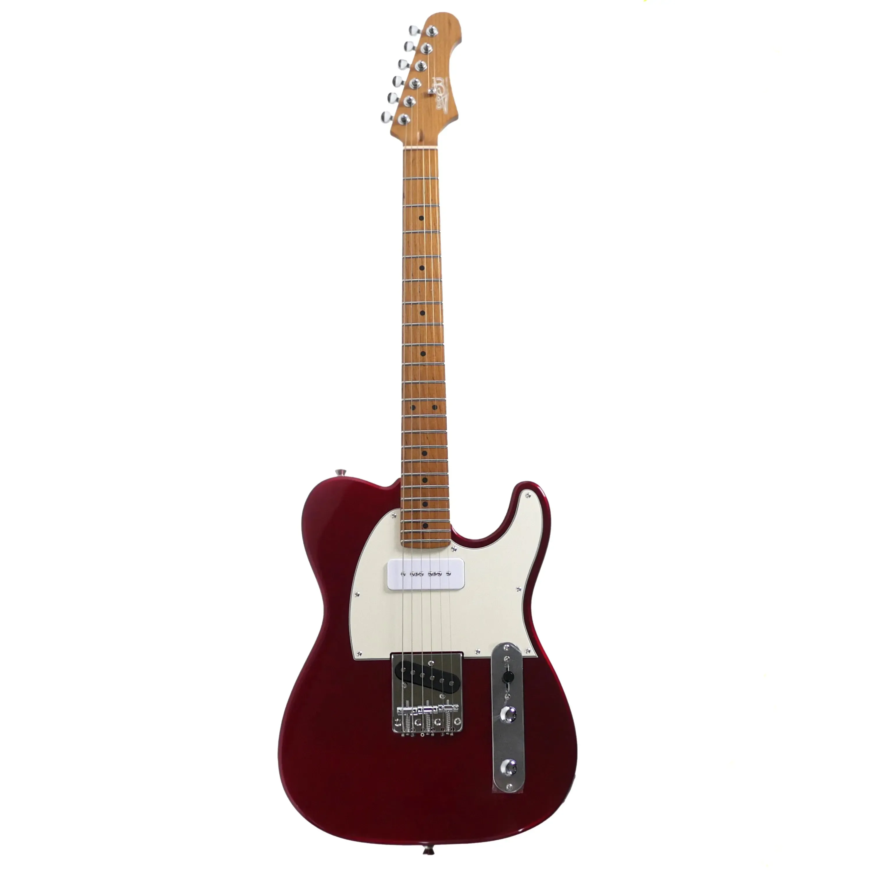 Jet JT-300 CAR P90 Candy Red Solid Body Telecaster Electric Guitar - Image 4