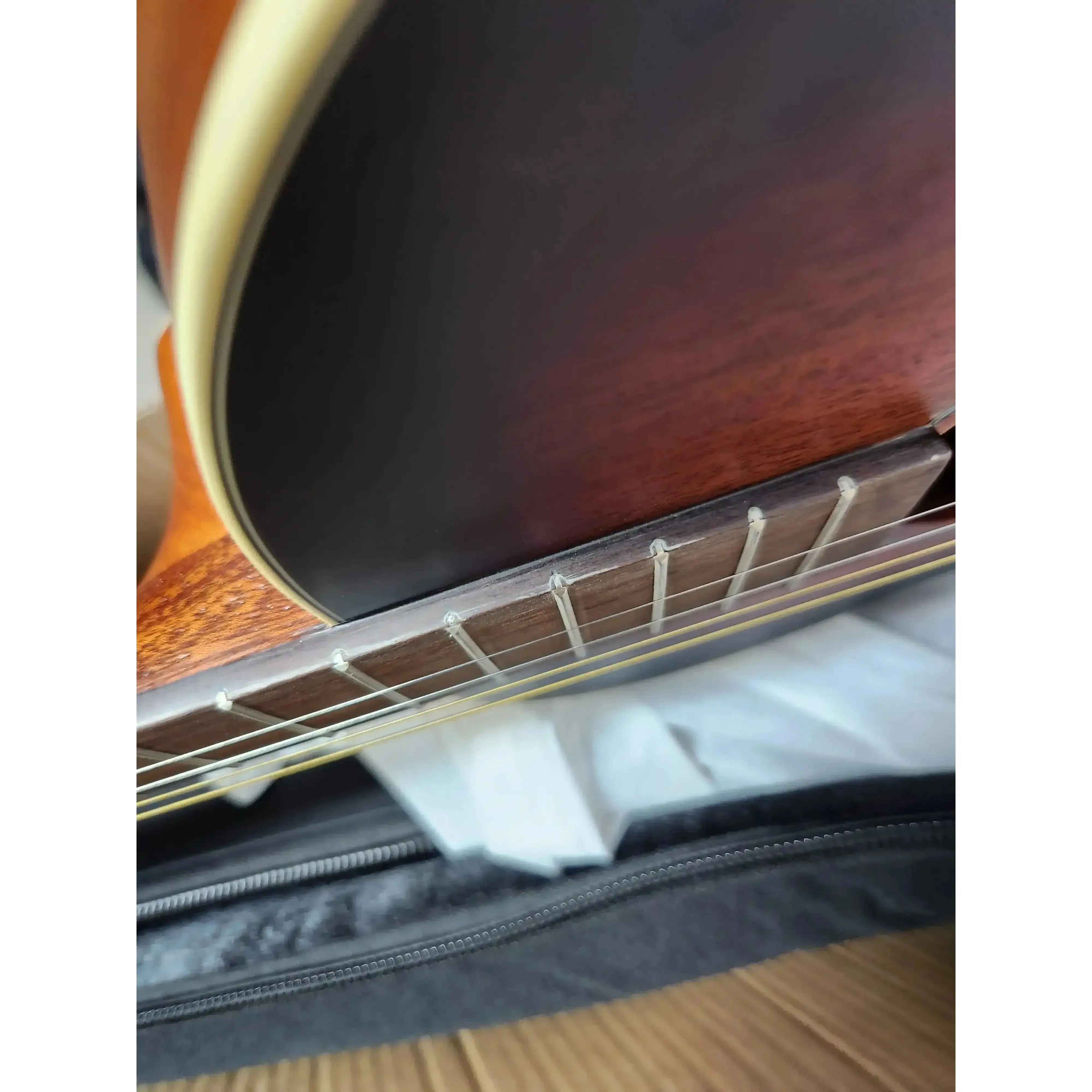 Kala GTR-TB Solid Mahogany Top Sunburst Tenor Guitar - Blem - Image 4