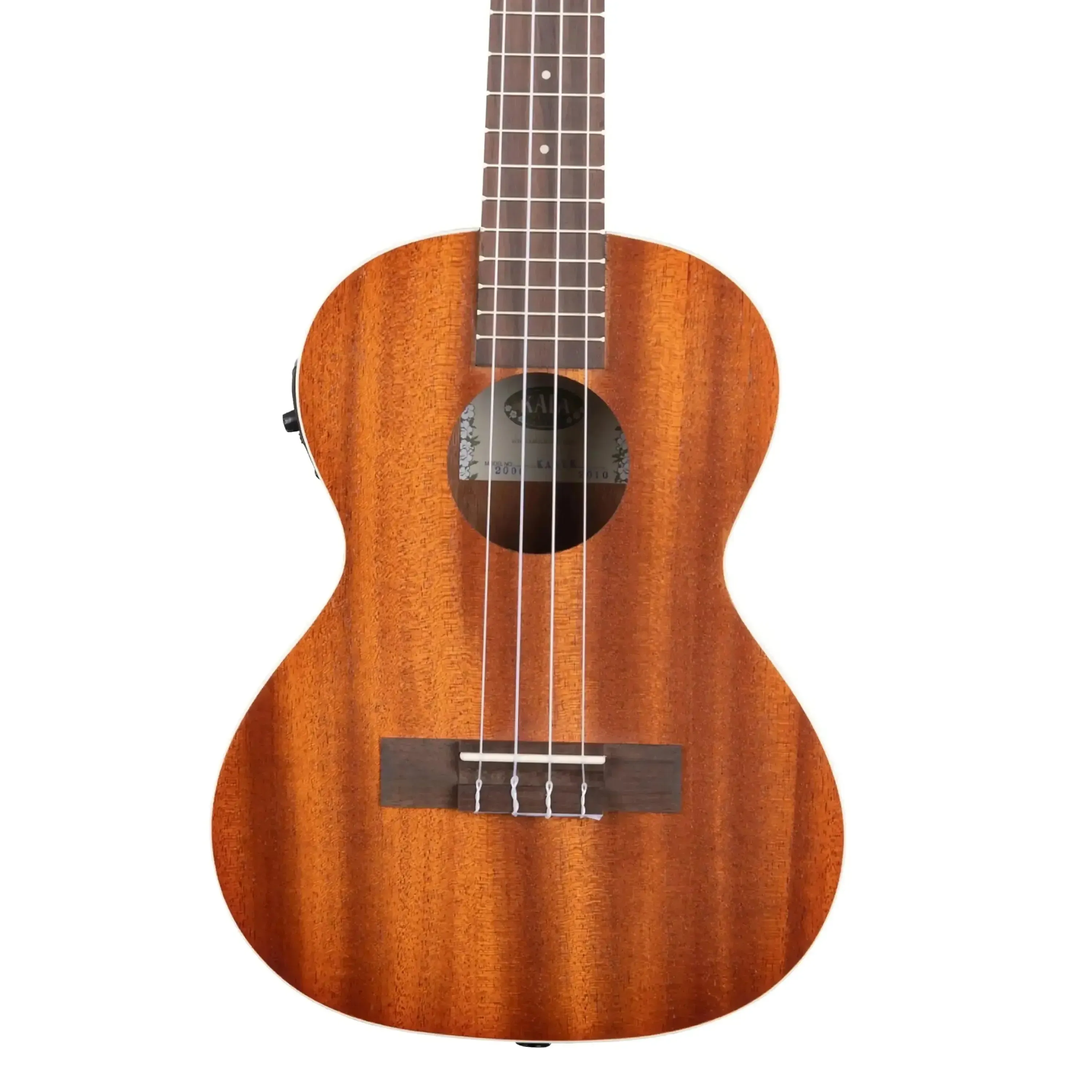 Kala KA-TE Satin Mahogany Tenor Ukulele w/ EQ & Ivory Strap Button