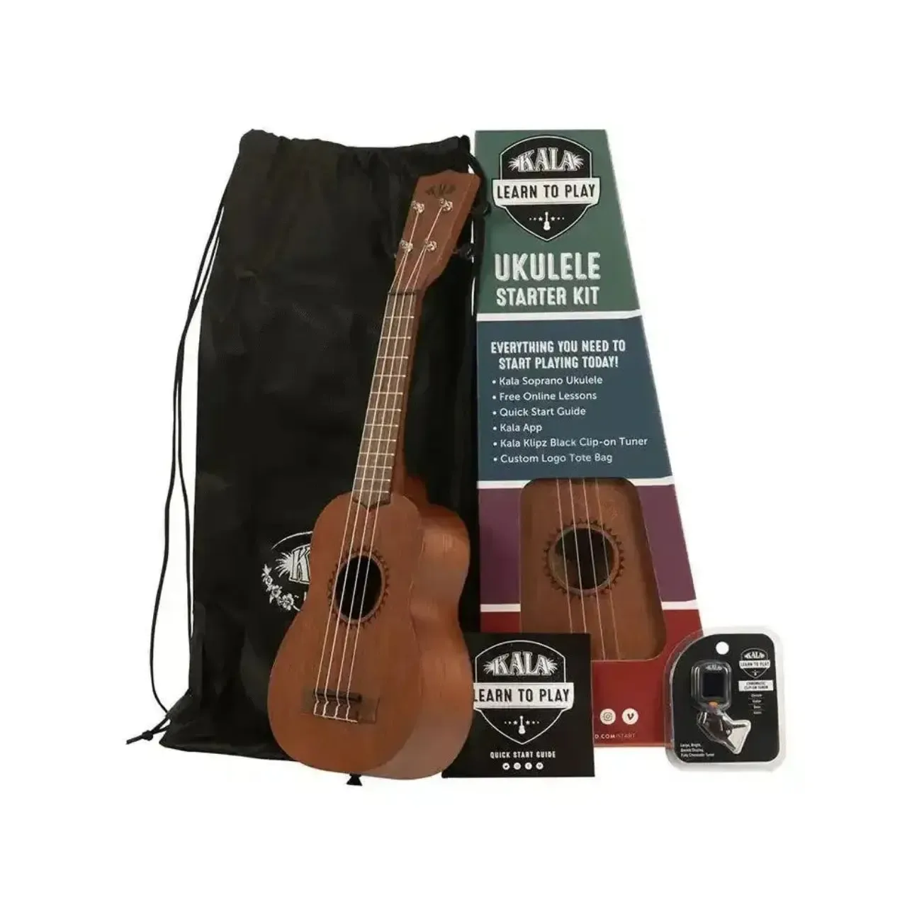 Kala LTP-S2 Learn To Play Meranti Soprano Ukulele Starter Kit