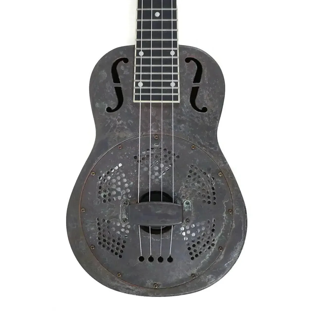 Kala RES-COP-B-E Antique Copper Resonator Baritone Ukulele w/ EQ