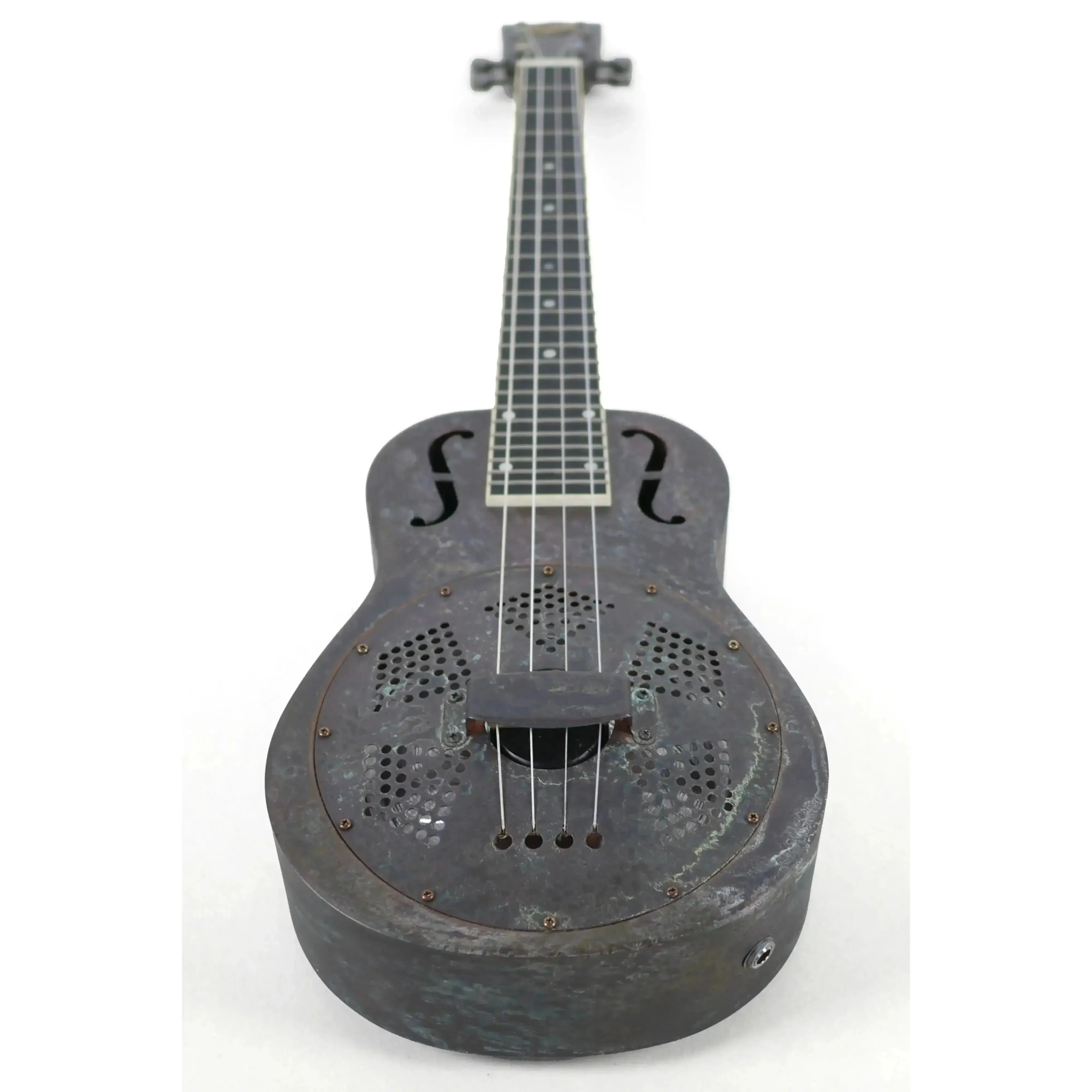 Kala RES-COP-B-E Antique Copper Resonator Baritone Ukulele w/ EQ - Image 4