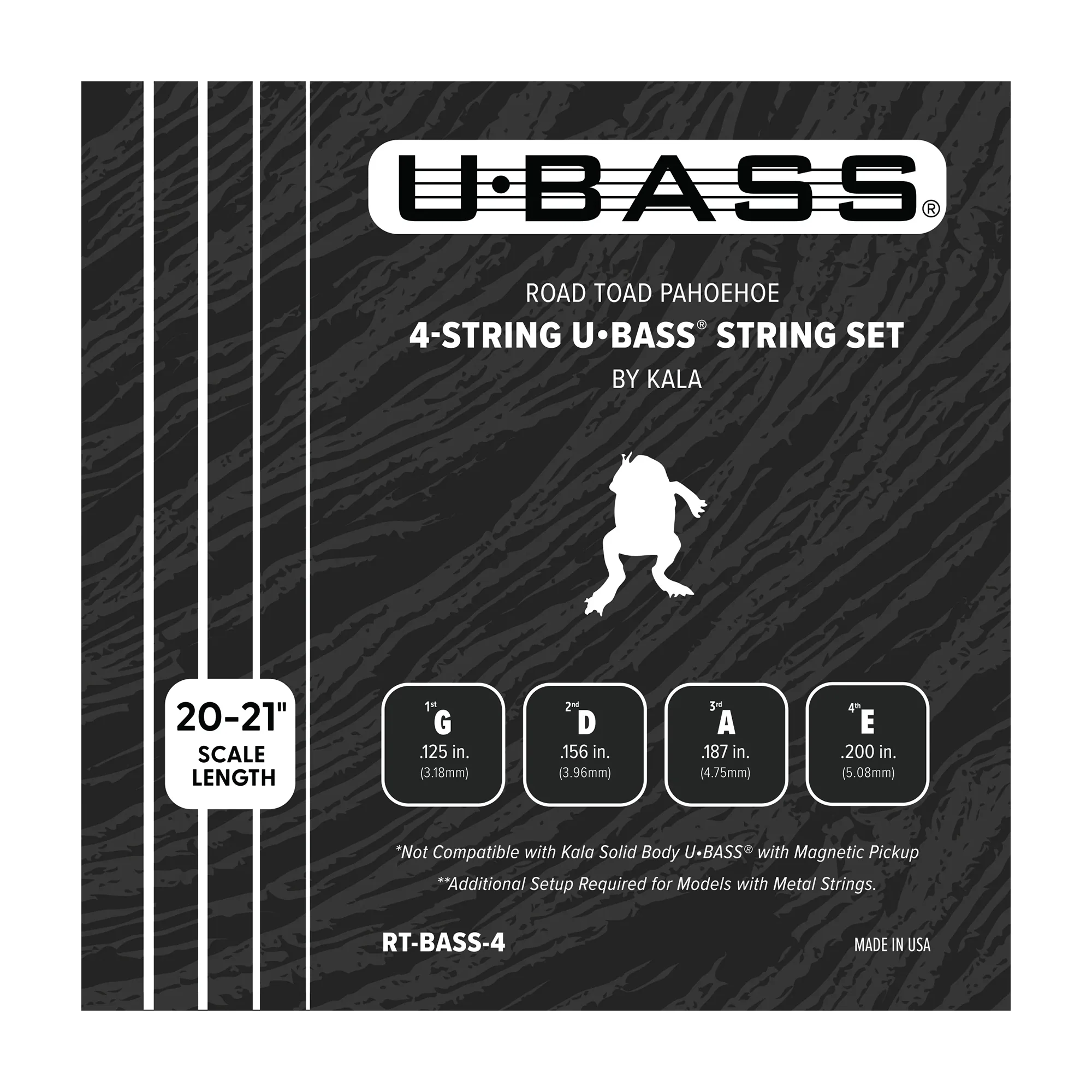 Kala RT-BASS-4 Road Toad Pahoehoe U•BASS Strings