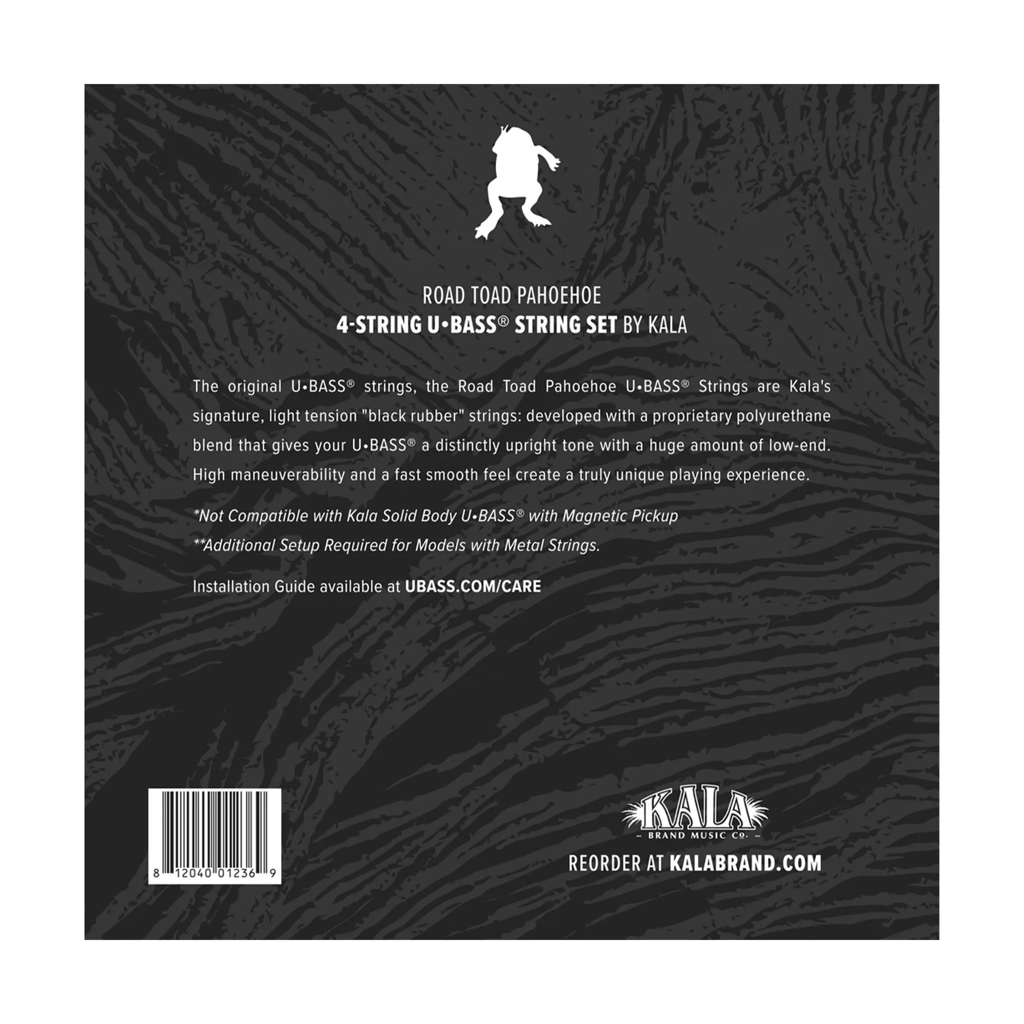 Kala RT-BASS-4 Road Toad Pahoehoe U•BASS Strings - Image 2