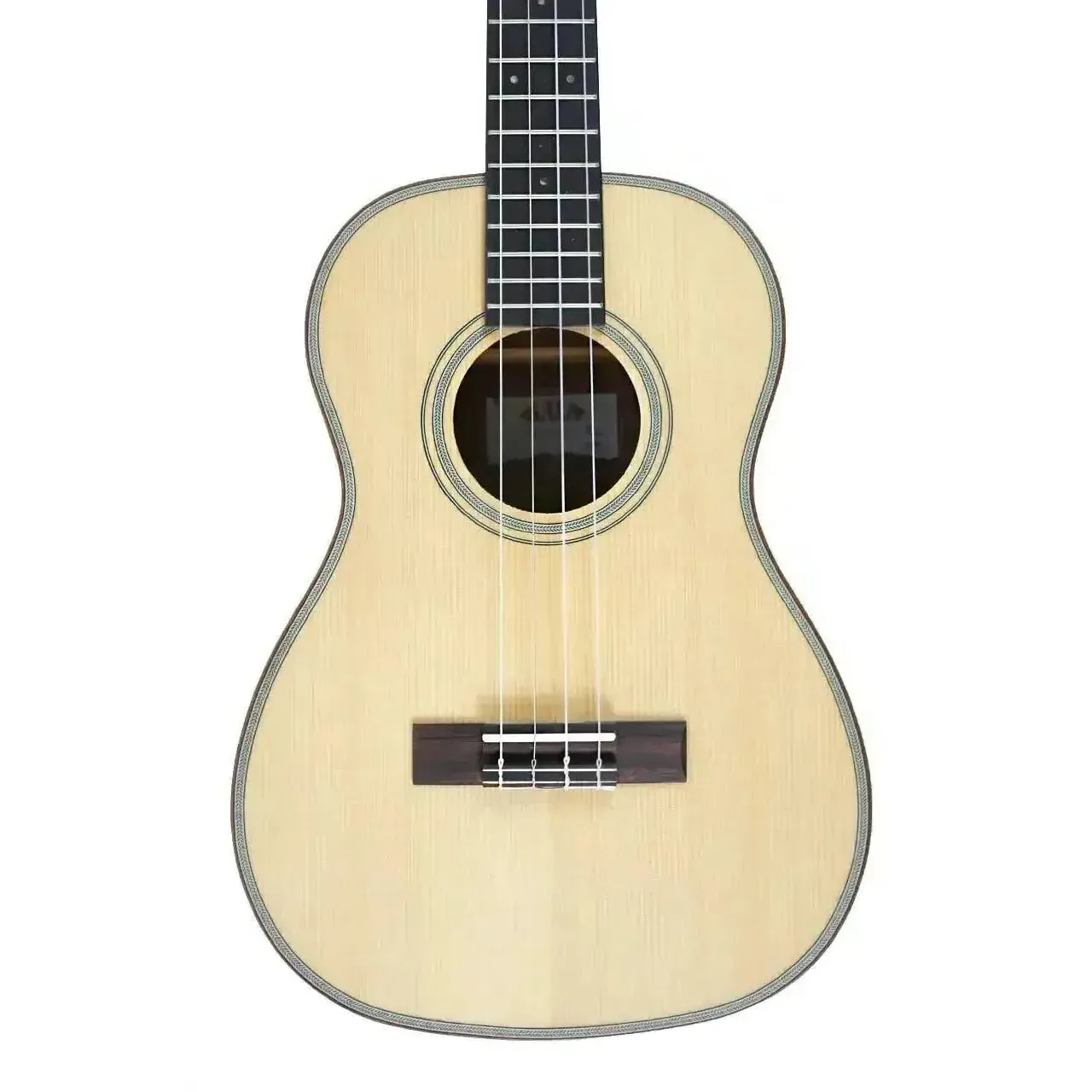 Kala SSEBY-B Solid Spruce & Striped Ebony Baritone Ukulele