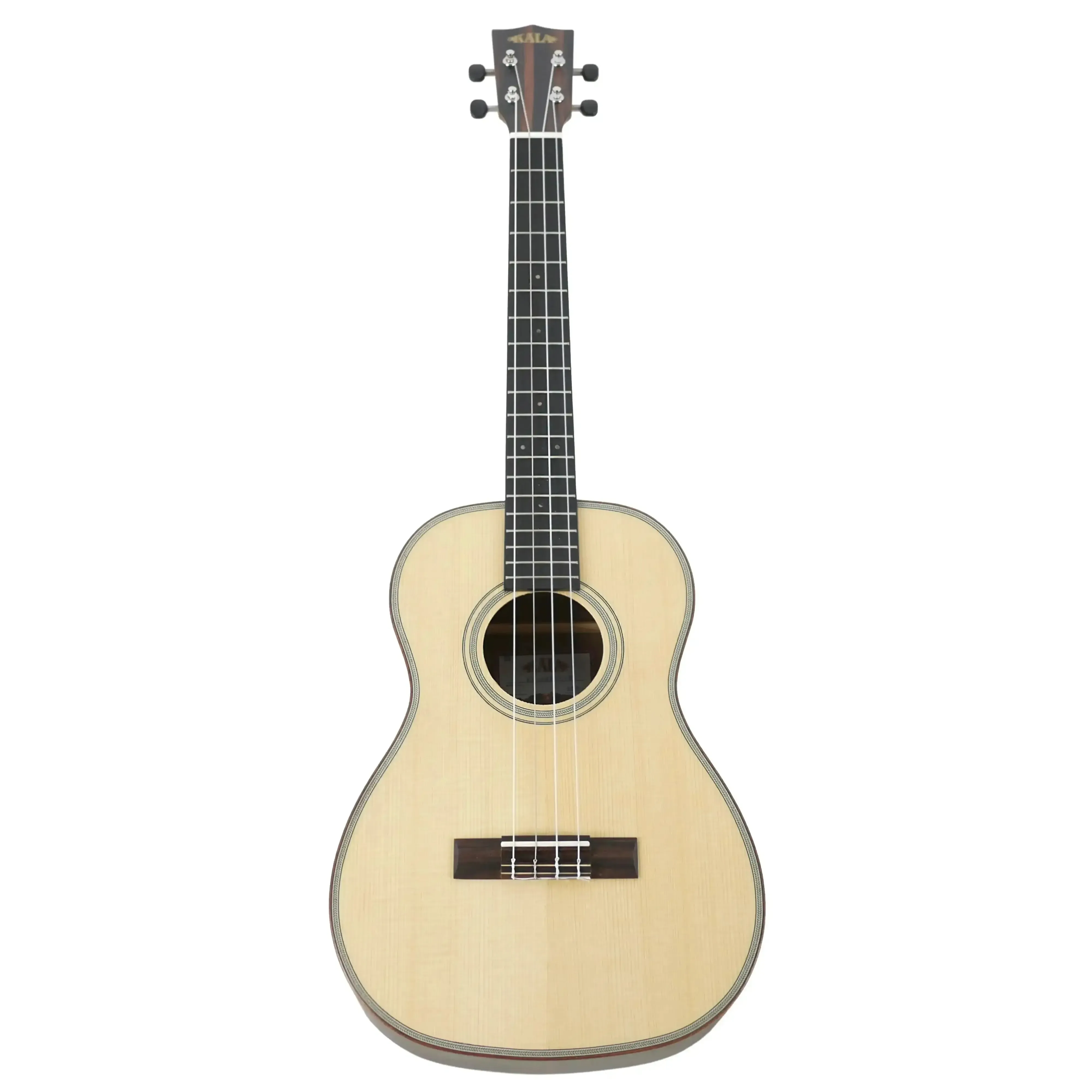 Kala SSEBY-B Solid Spruce & Striped Ebony Baritone Ukulele - Image 4