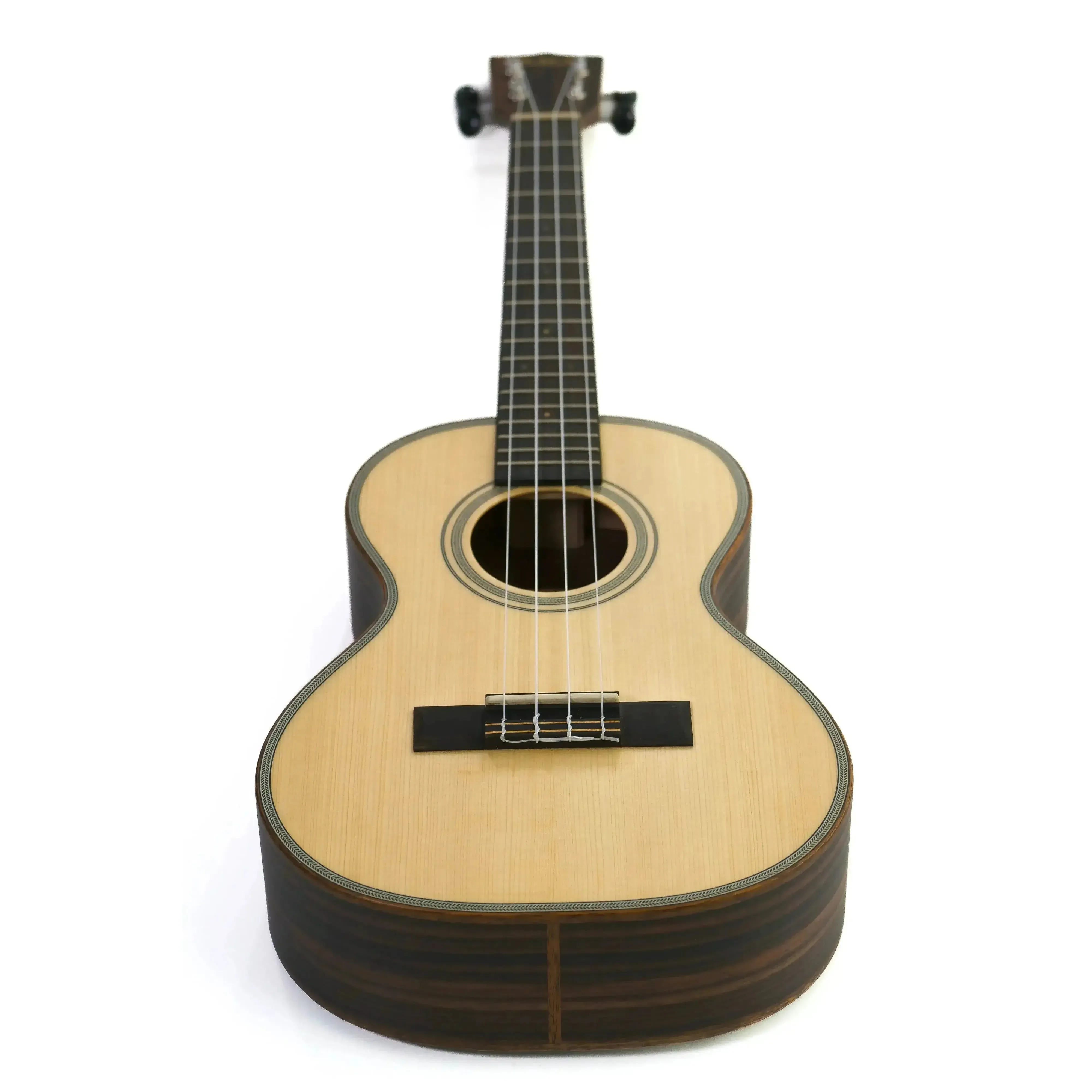 Kala SSEBY-T Solid Spruce & Striped Ebony Tenor Ukulele - Image 4