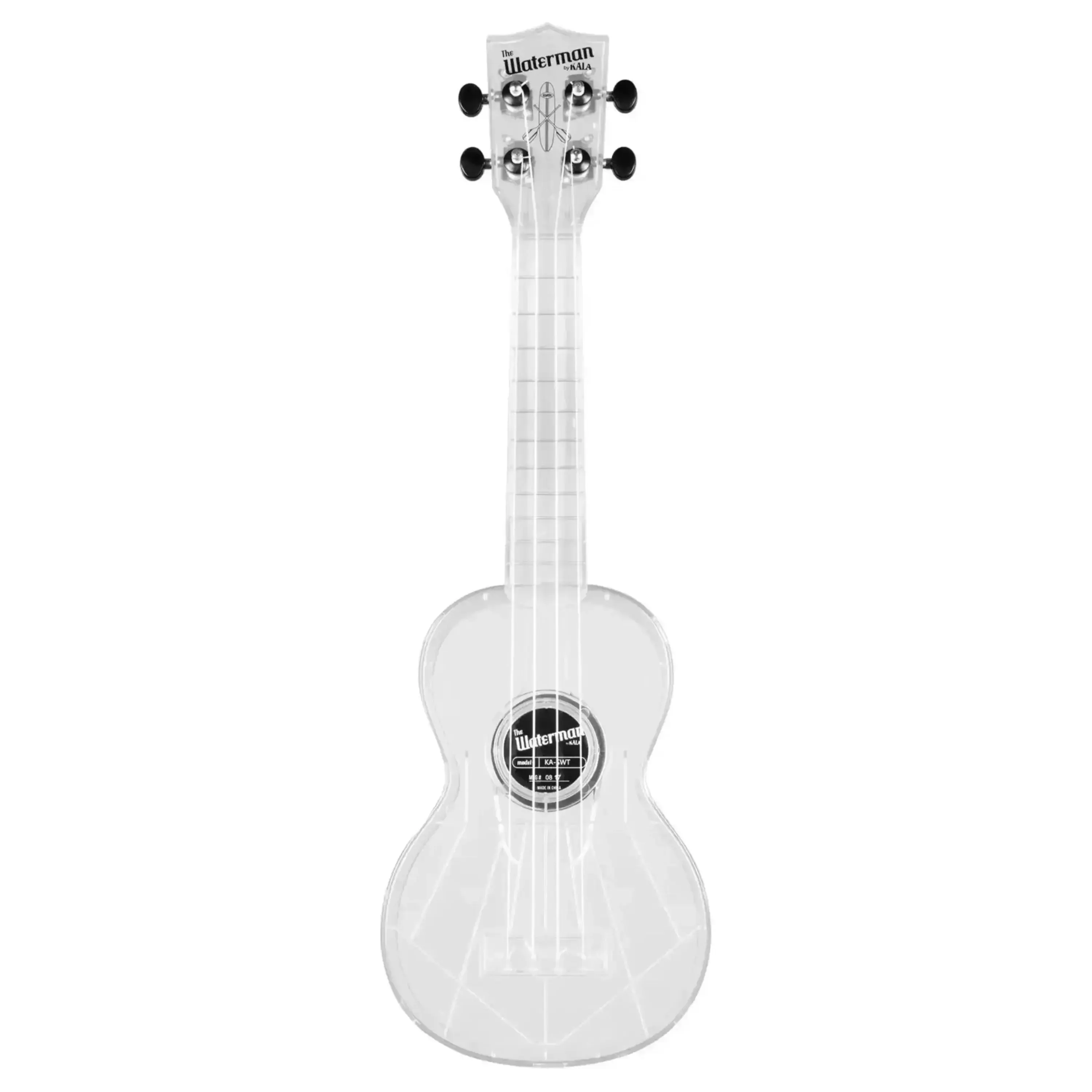 Kala SWT Waterman Transparent Clear Ice Soprano Ukulele - Image 3