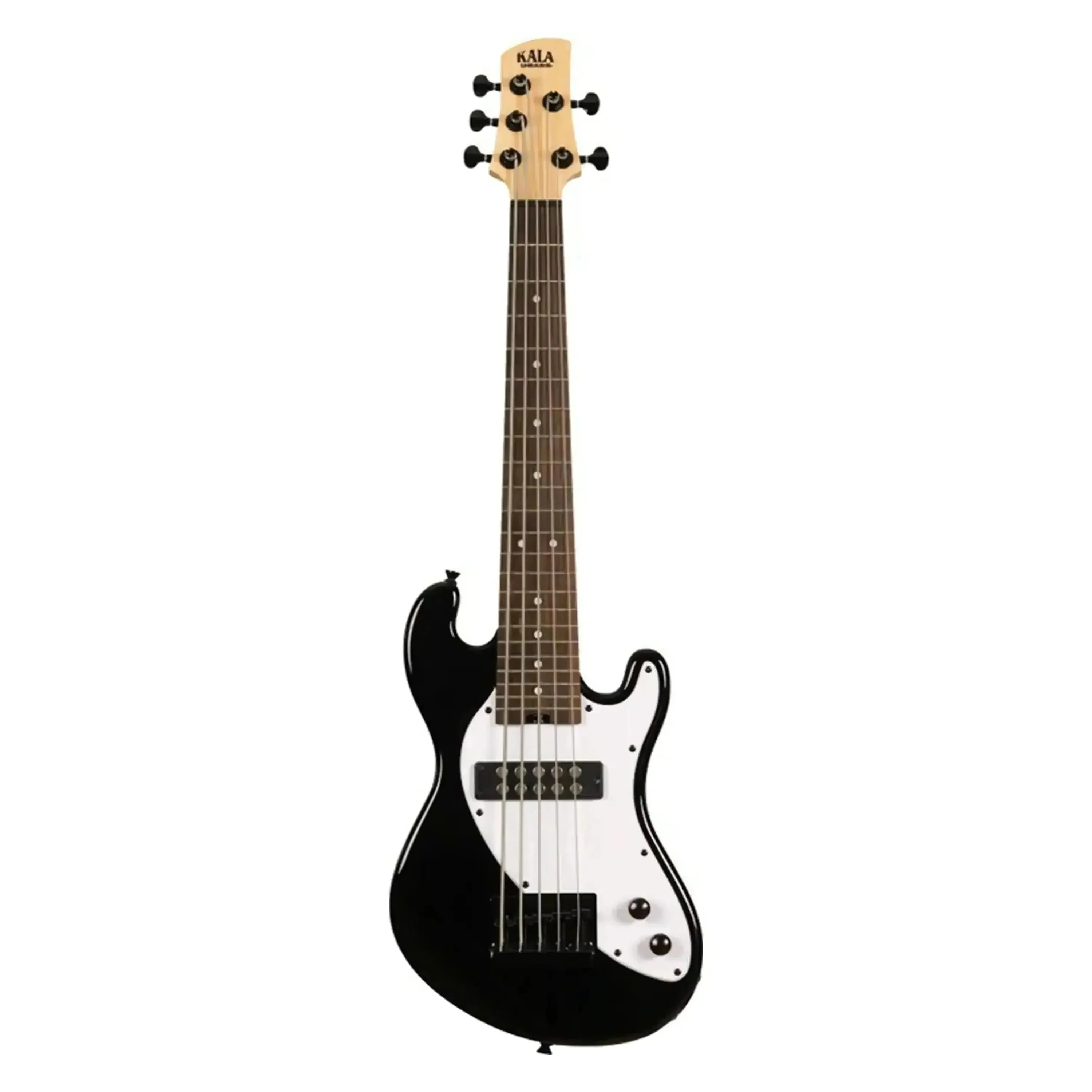 Kala UBASS-SB5-BK-FS Jet Black Solid Body Fretted 5-String U•BASS - Image 3