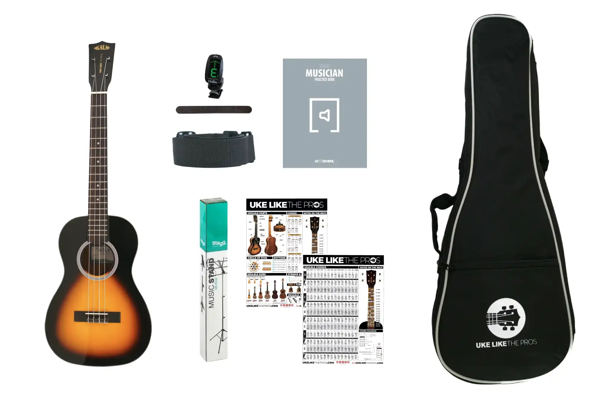 Kala Uke Like The Pros SSMHG Ukulele Pack - Image 3