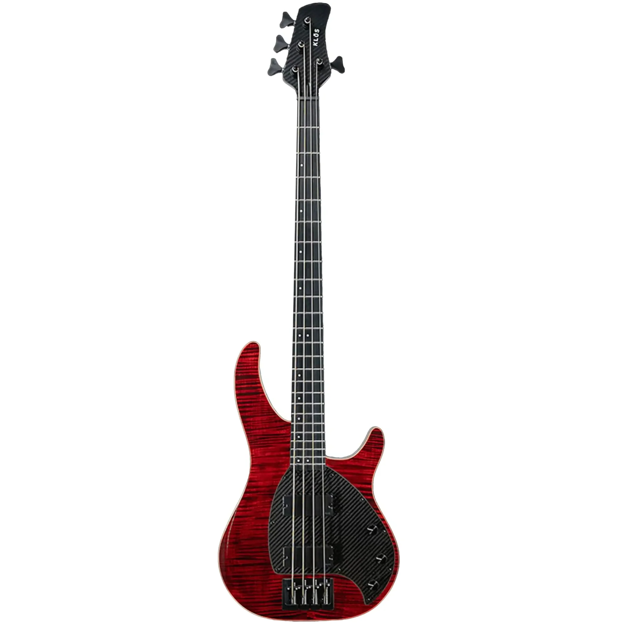 Klōs Apollo IV Custom Electric Jazz Bass with Passive Pickup - Red - Image 2