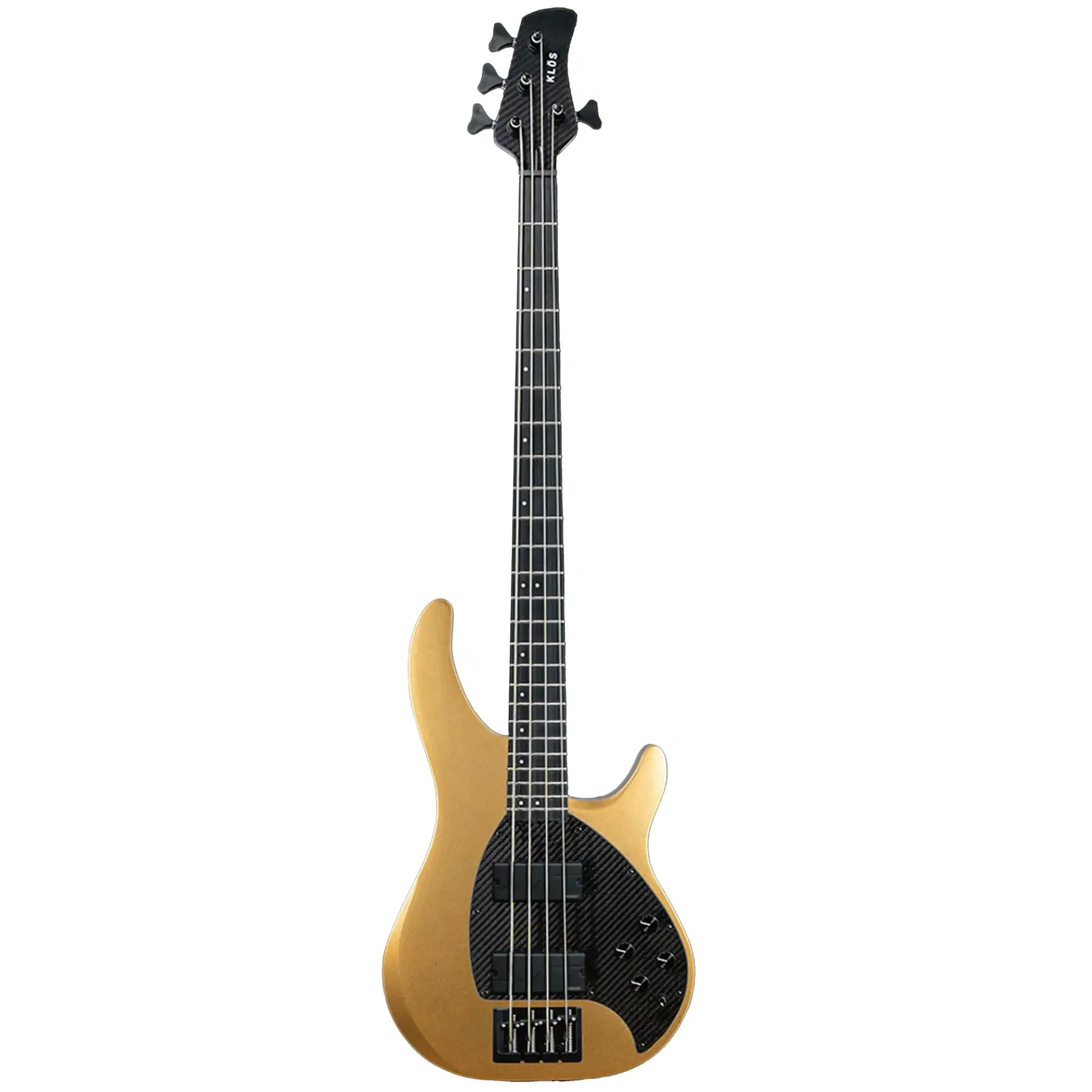 Klōs Apollo IV Custom Electric Jazz Bass with Active Pickup - Gold - Image 2