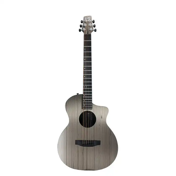 Klōs Full Carbon Timber Grand Cutaway Mini Acoustic Guitar with Fishman Presys+ Pickup - Image 4