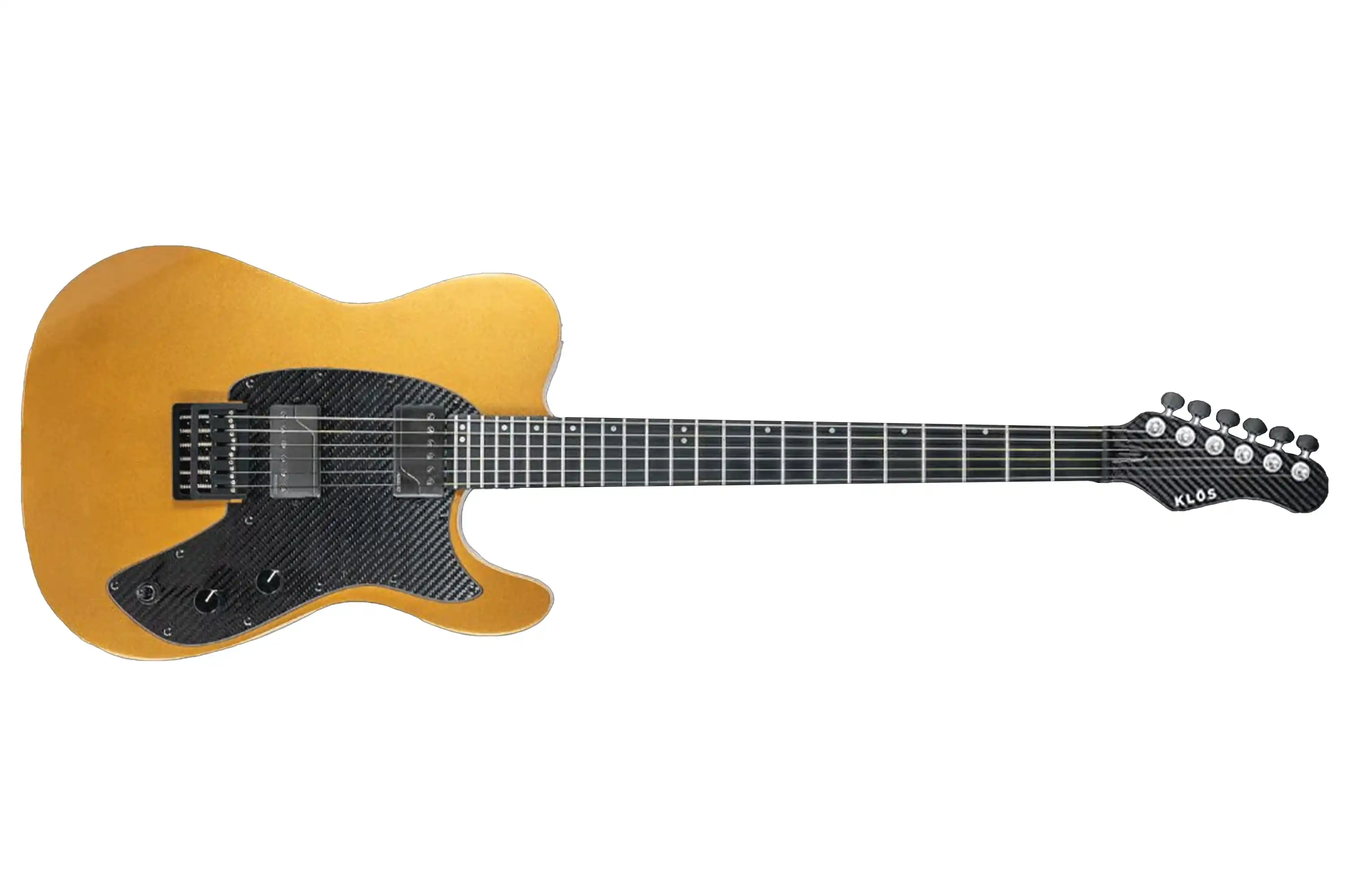 Klōs Telomere Custom Series 22 Fret Electric Guitar with Fishman Fluence Pickup - Gold - Image 2