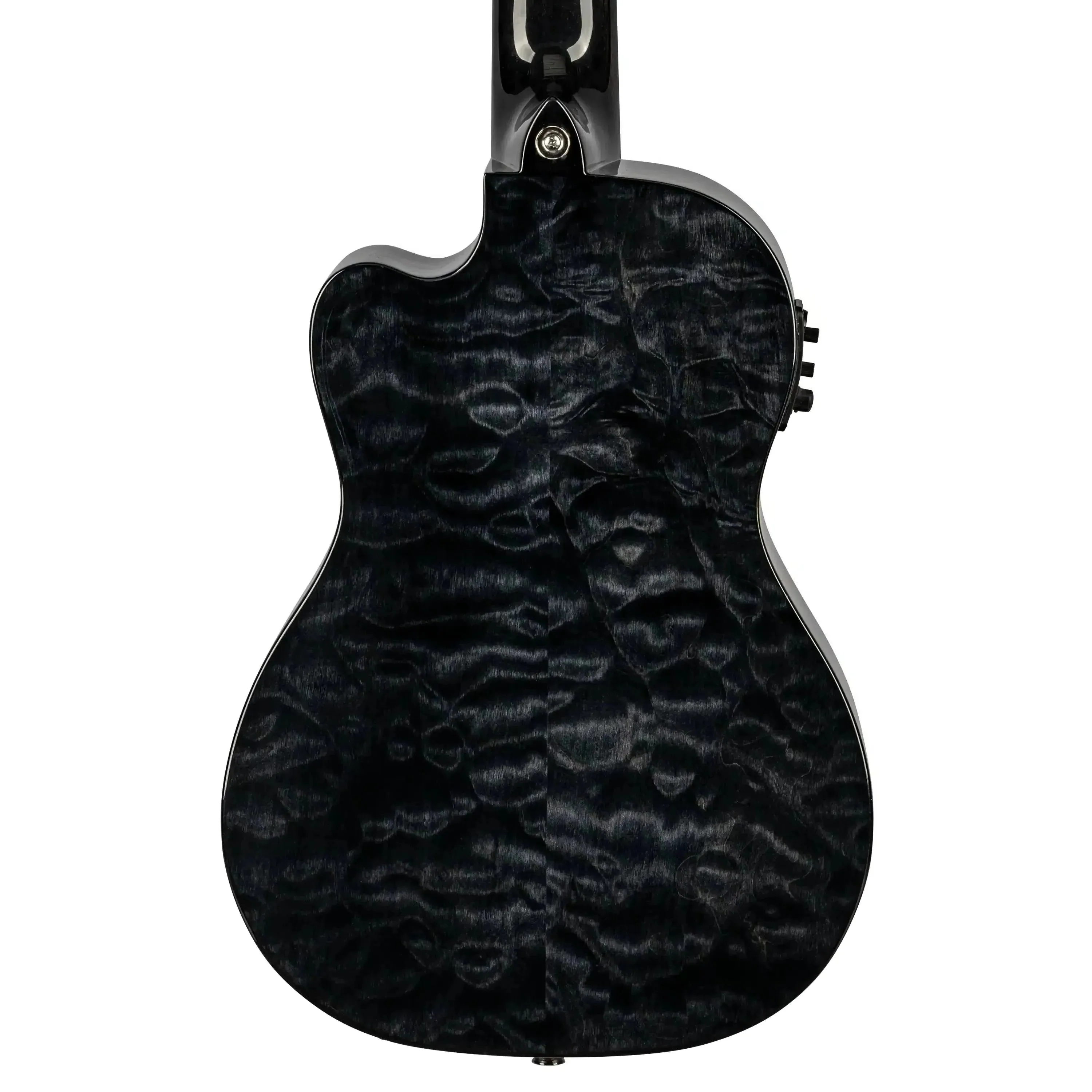 Lanikai QM-BKCEG Black Quilted Maple Guitelele with Pickup - Image 2