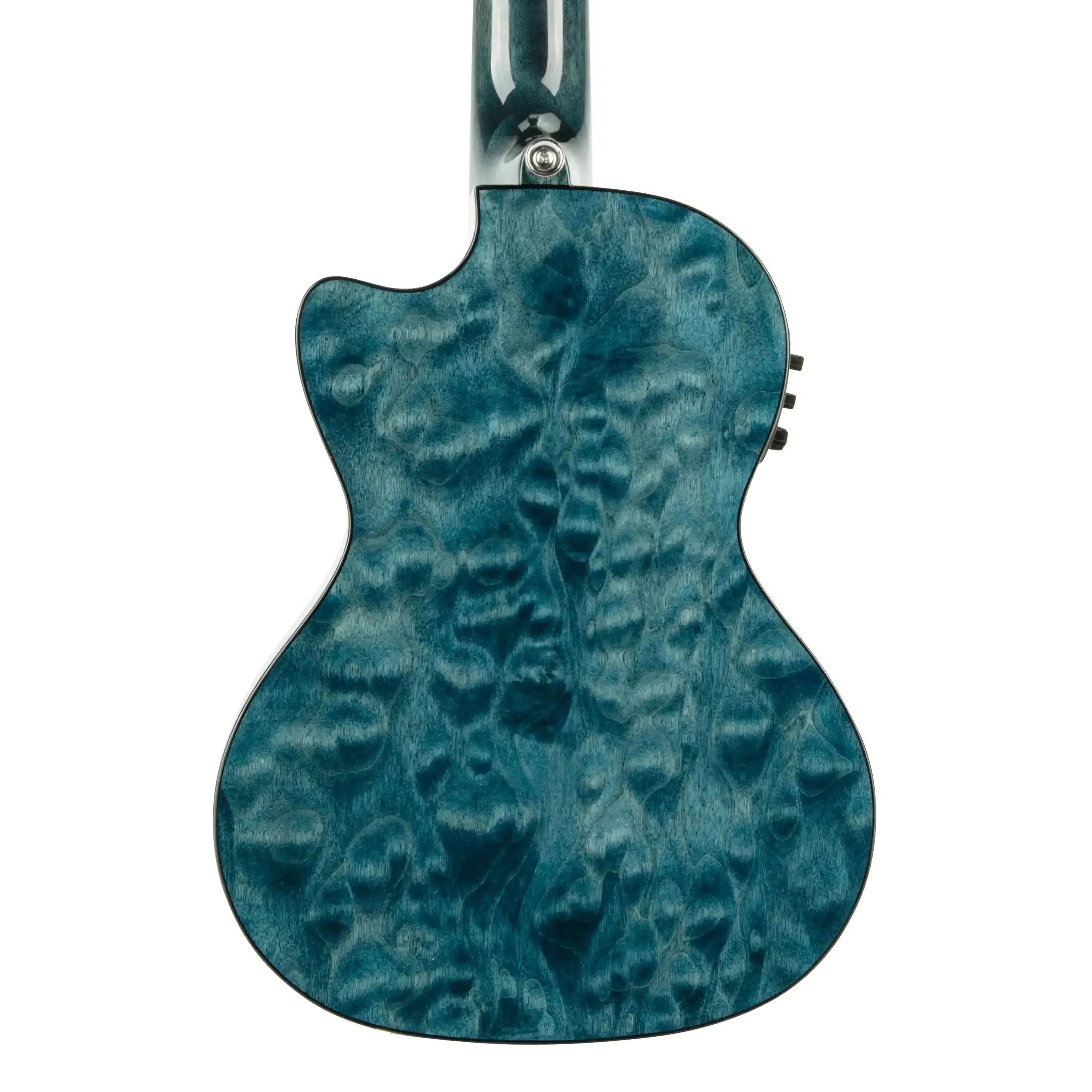 Lanikai QM-BLCET Blue Quilted Maple Tenor Ukulele w/ Pickup - Image 2