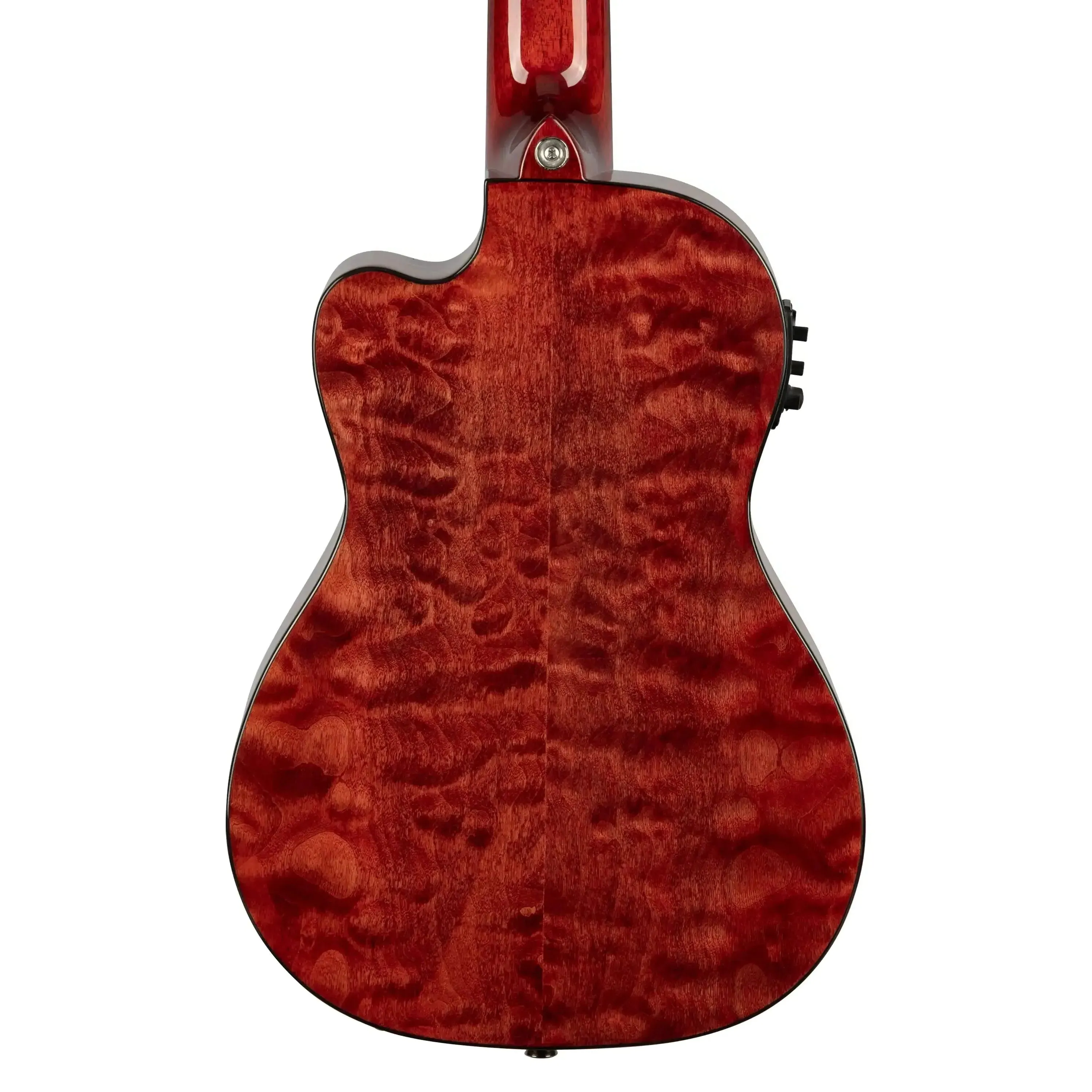Lanikai QM-RDCEG Red Quilted Maple Guitelele with Pickup - Image 2