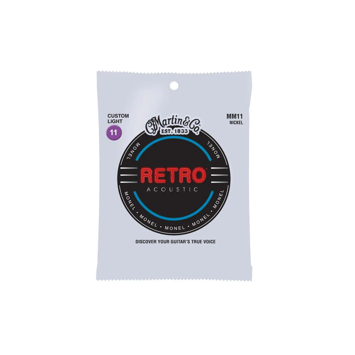 Martin MM11 Retro Acoustic Guitar Strings - .011-.052 Custom Light